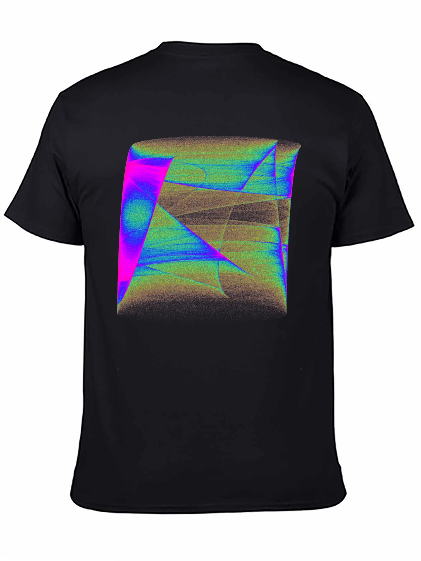 Abstract Geometric Art Mens Black T-Shirt