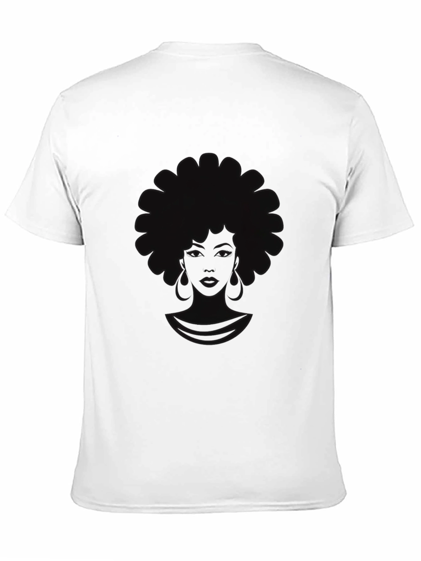 Afro Woman Graphic Black T-Shirt