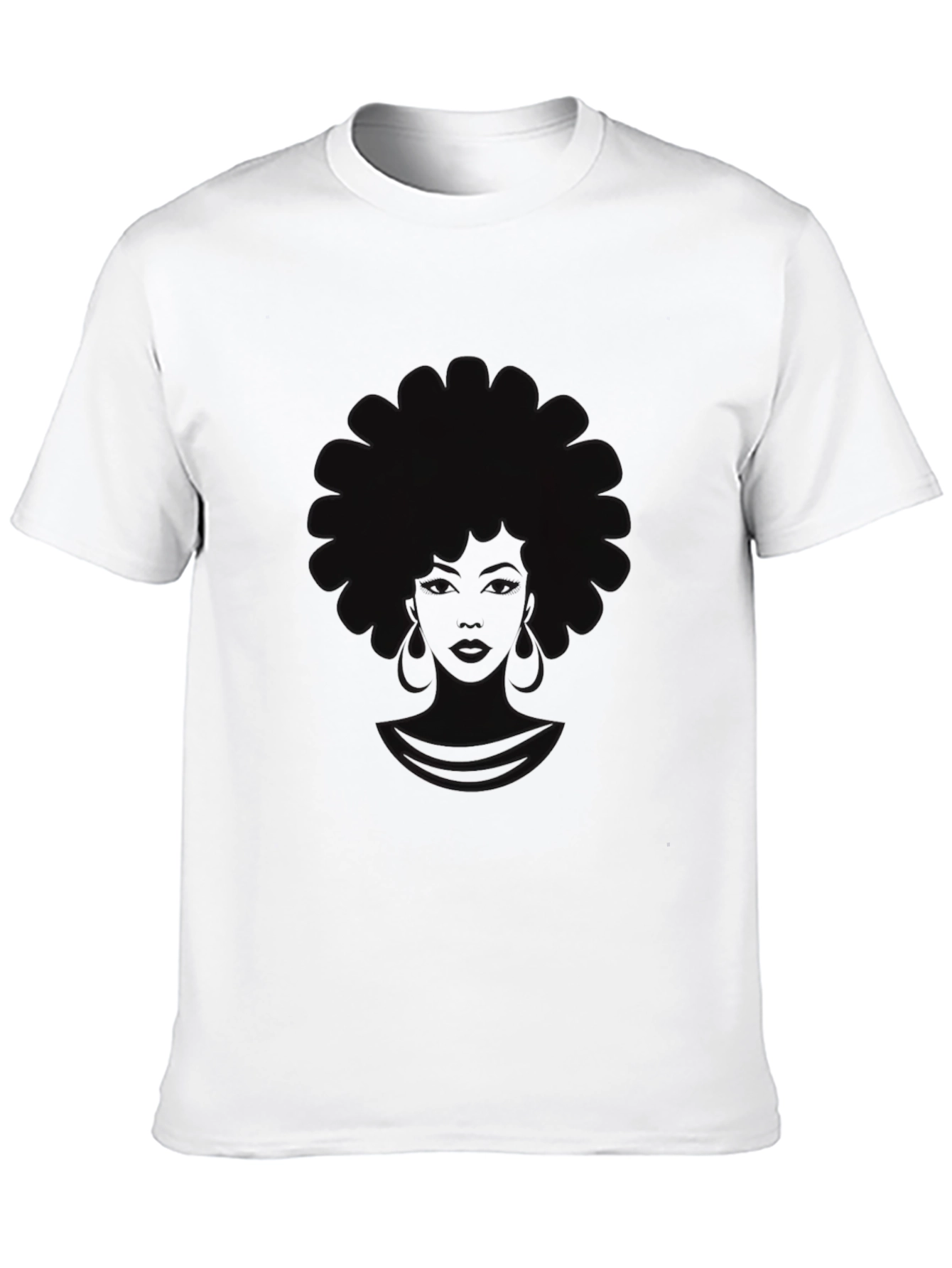 Afro Woman Graphic Black T-Shirt