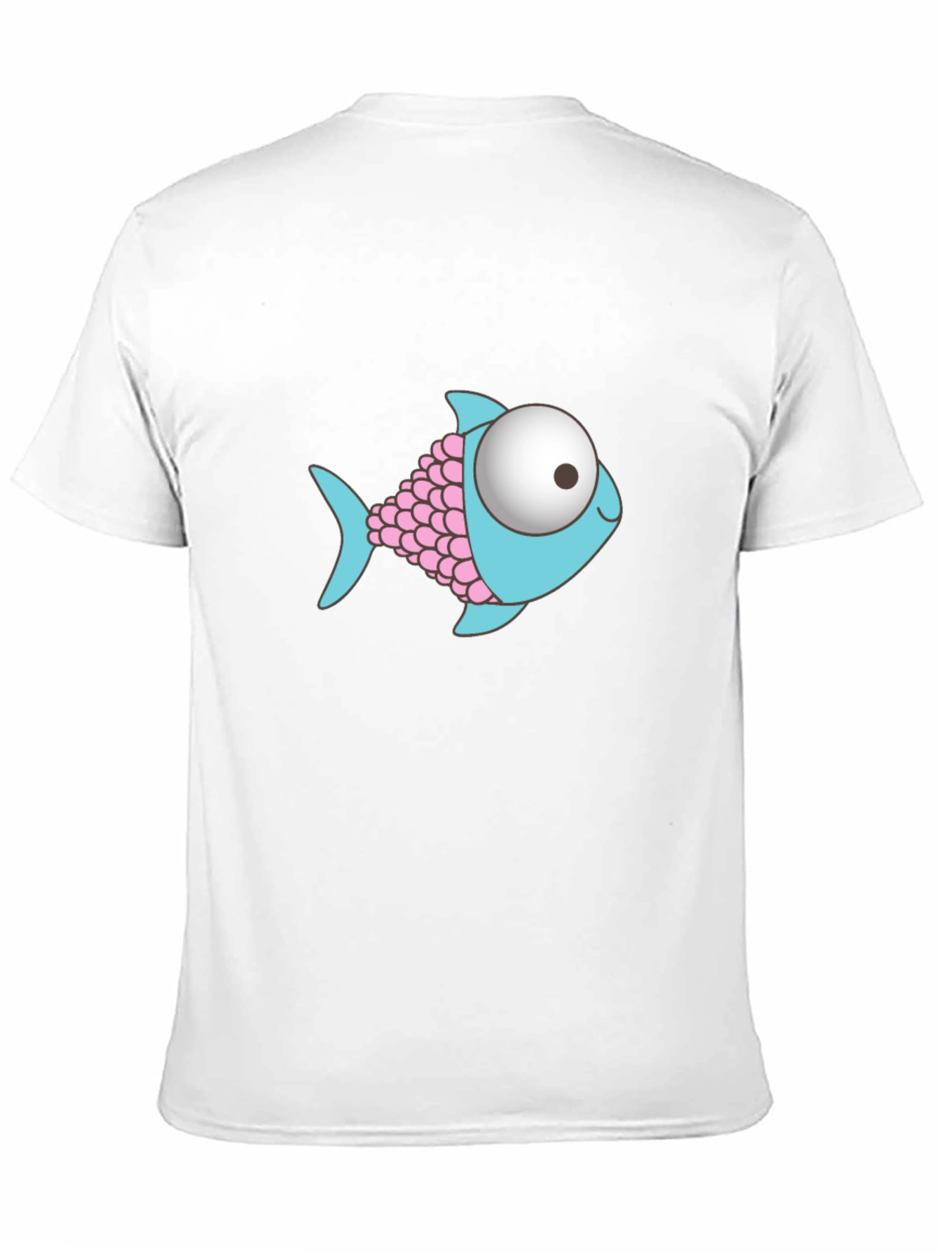 Cartoon Fish Graphic Black T-Shirt