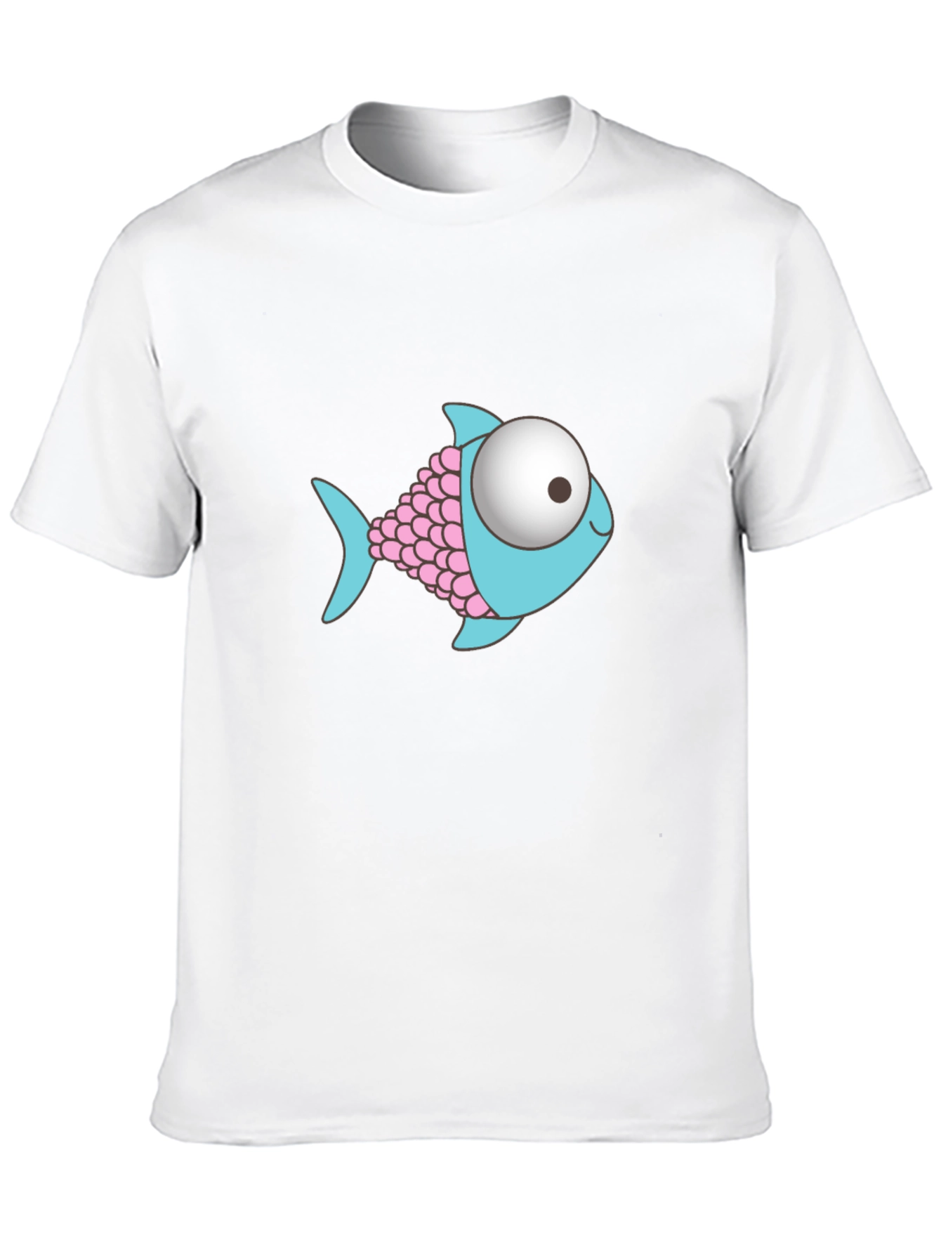 Cartoon Fish Graphic Black T-Shirt