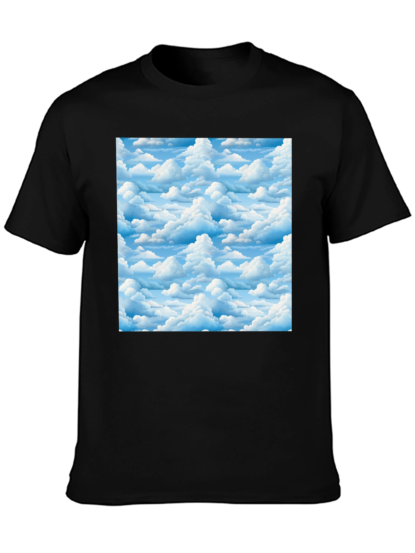 Cloudscape Print Black T-Shirt