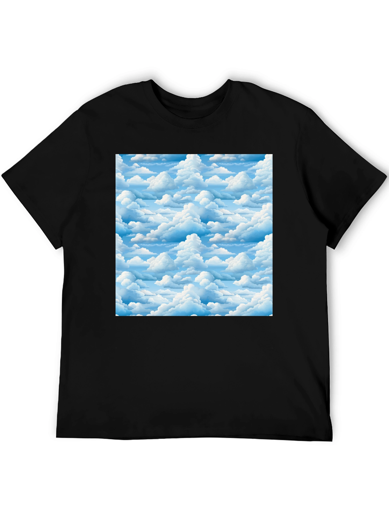 Cloudscape Print Black T-Shirt