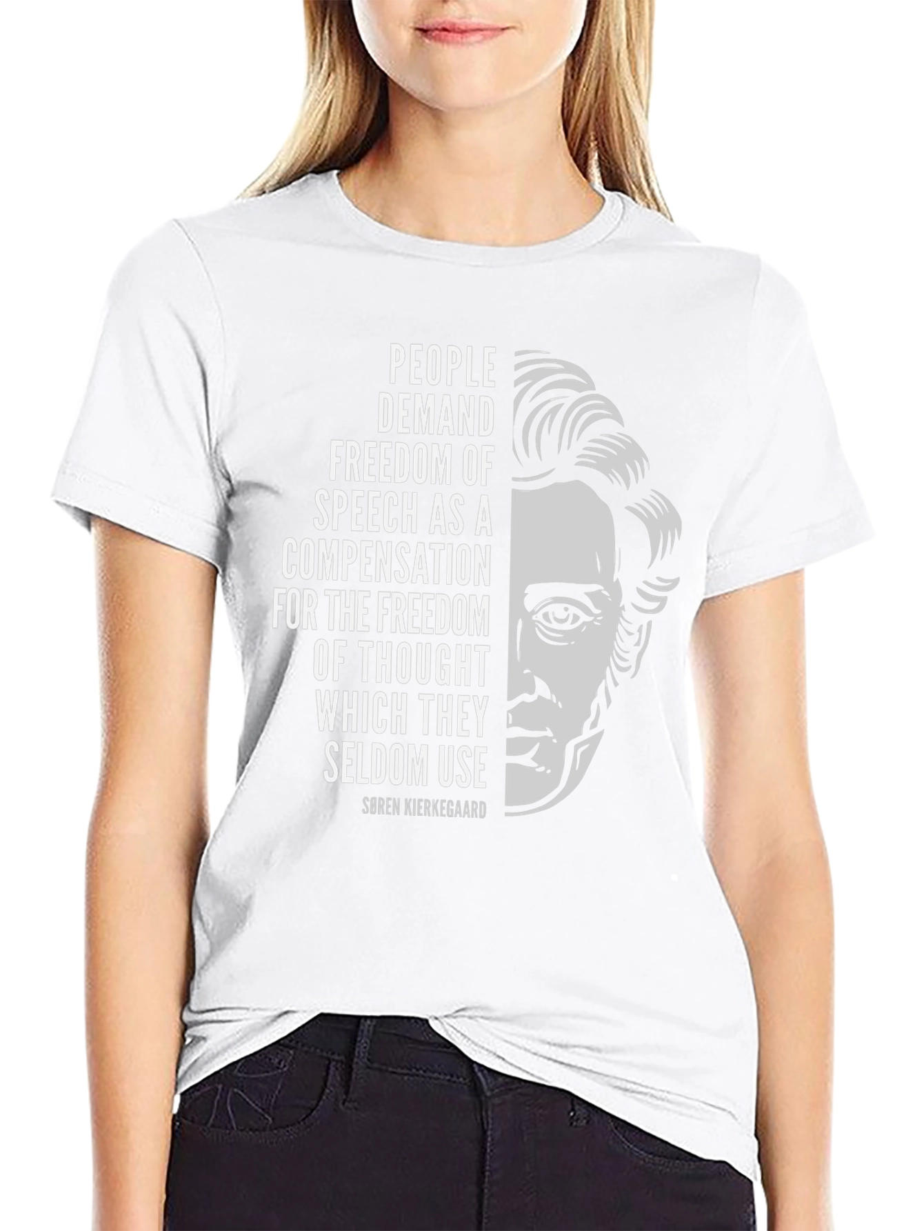 Soren Kierkegaard T-Shirt - Freedom of Thought Tee