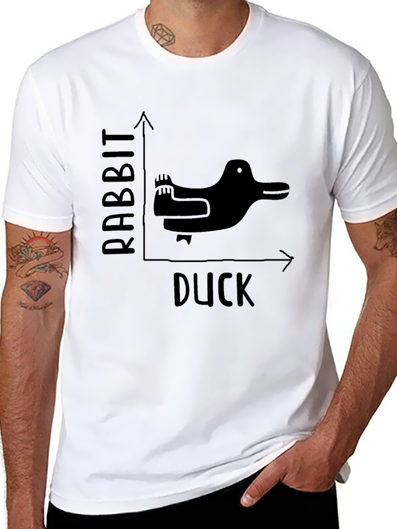 Rabbit Duck Illusion Graphic Tee