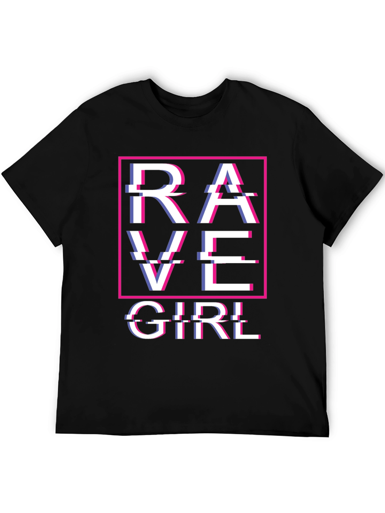 Rave Girl Glitch Graphic T-Shirt - EDM Festival Apparel