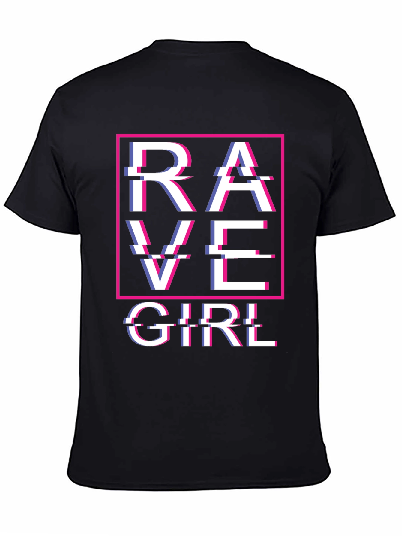 Rave Girl Glitch Graphic T-Shirt - EDM Festival Apparel