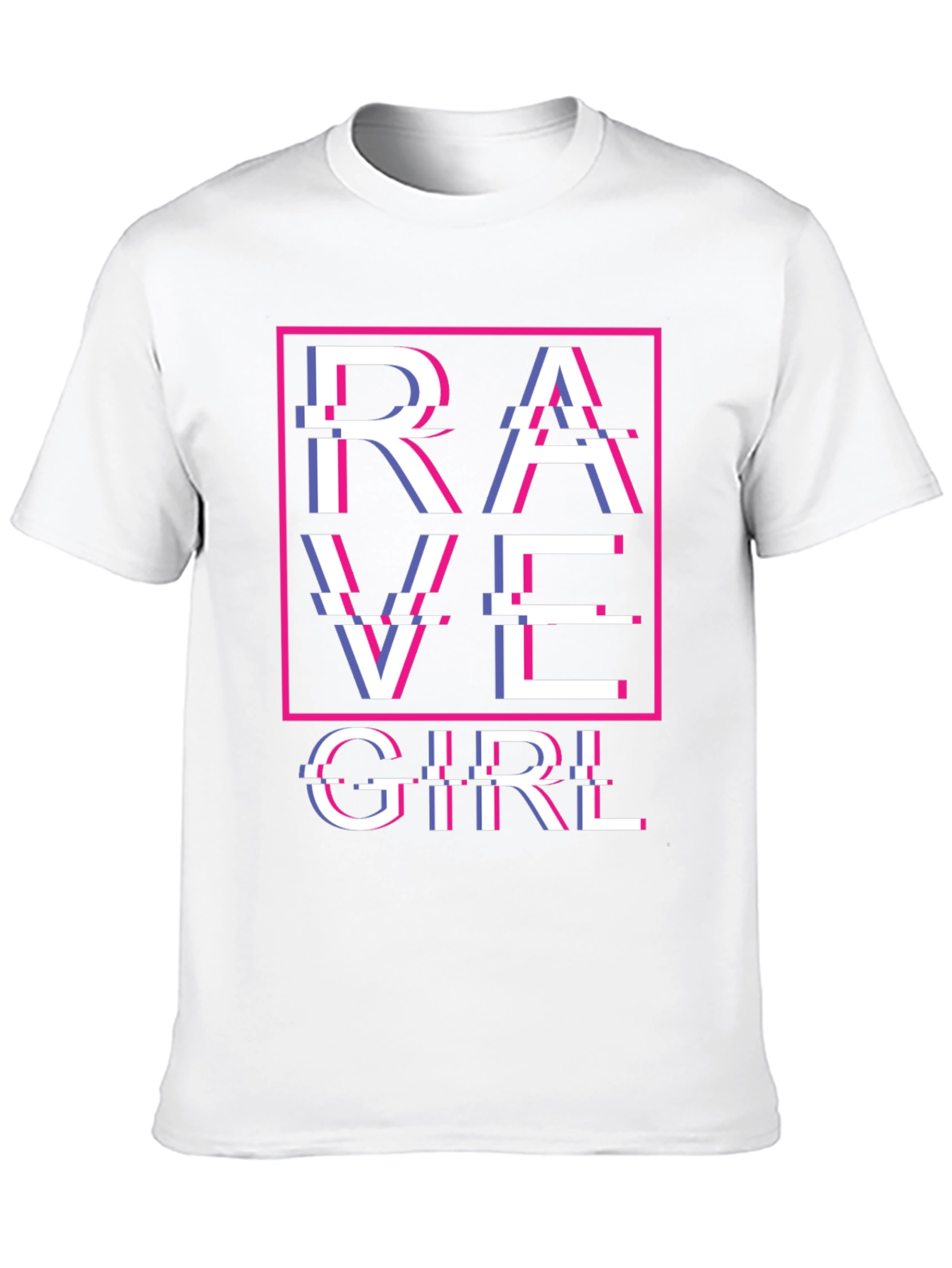Rave Girl Glitch Graphic T-Shirt - EDM Festival Apparel
