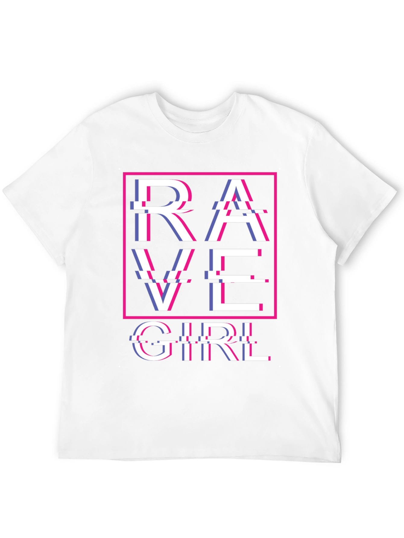 Rave Girl Glitch Graphic T-Shirt - EDM Festival Apparel