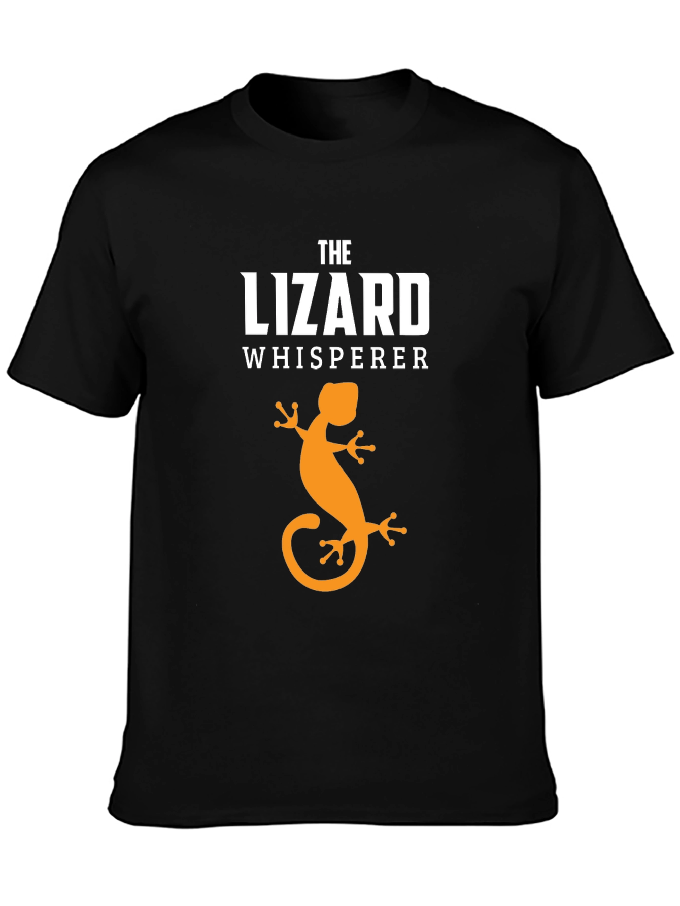 The Lizard Whisperer Black Graphic T-Shirt