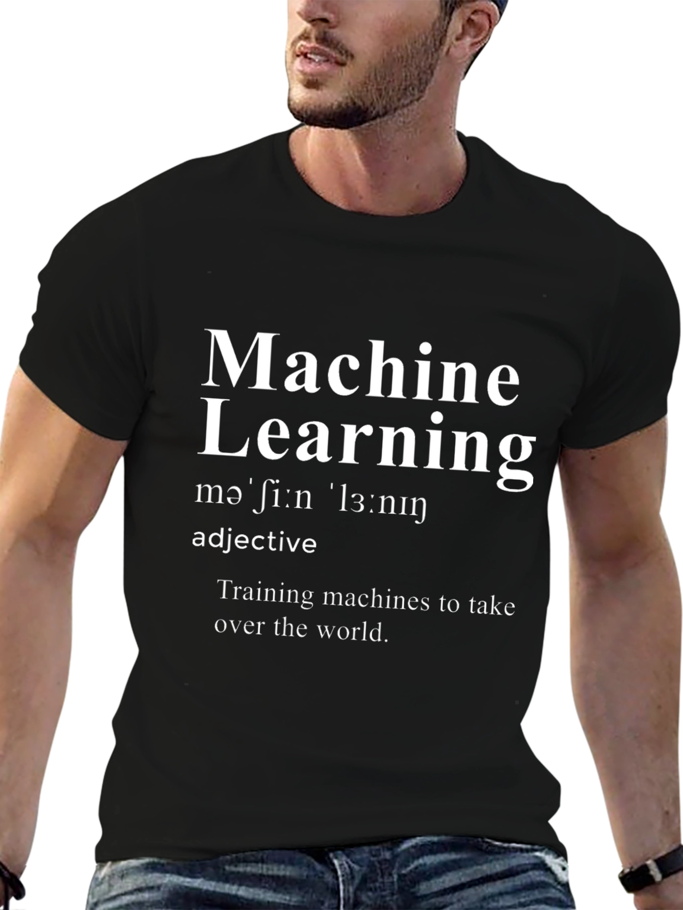 Machine Learning Definition Black T-Shirt