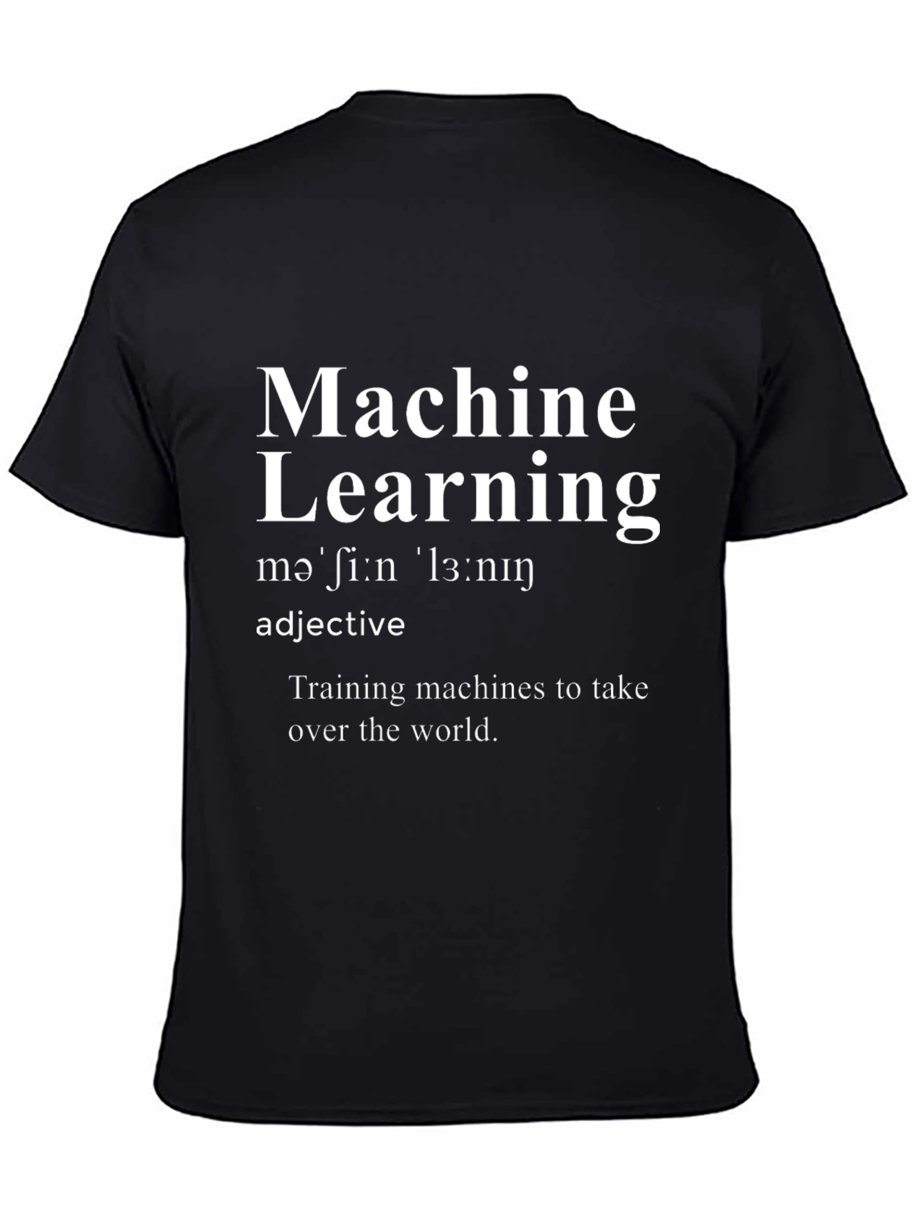Machine Learning Definition Black T-Shirt