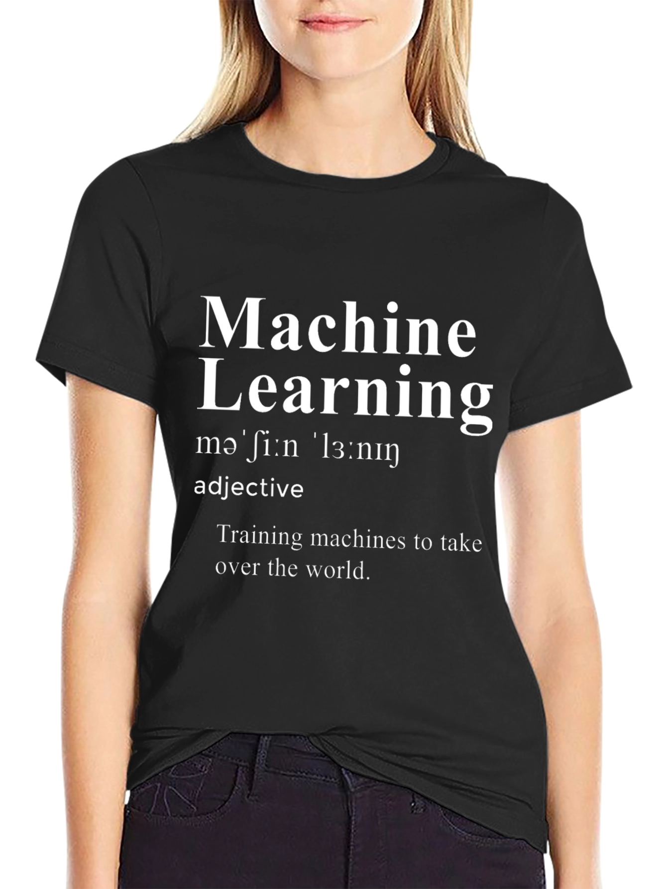 Machine Learning Definition Black T-Shirt
