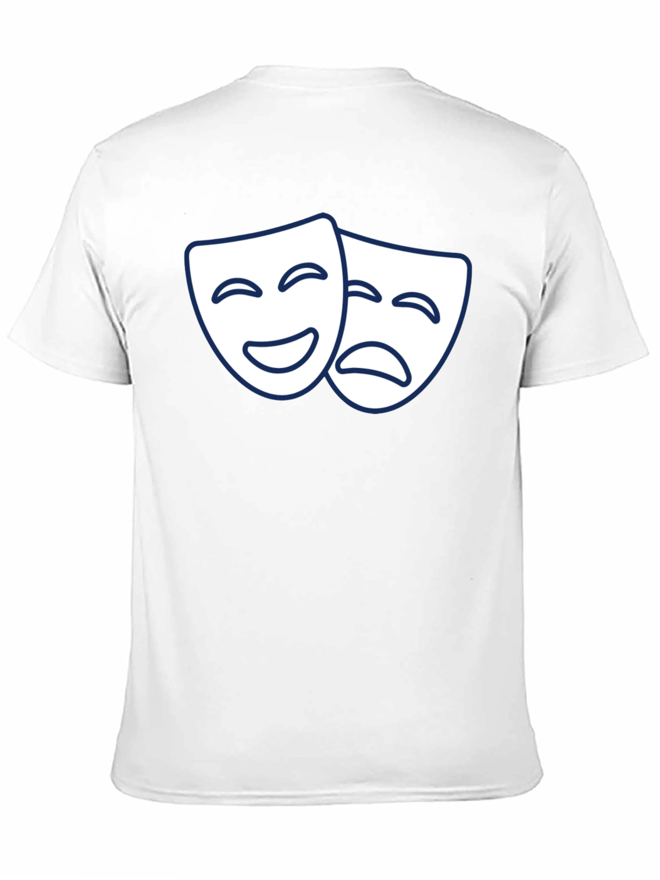 Comedy Tragedy Masks Graphic T-Shirt - Black