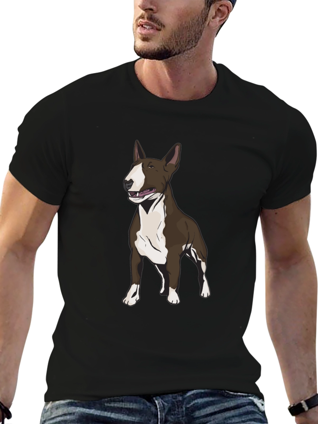 Bull Terrier Graphic Tee - Mens Black T-Shirt
