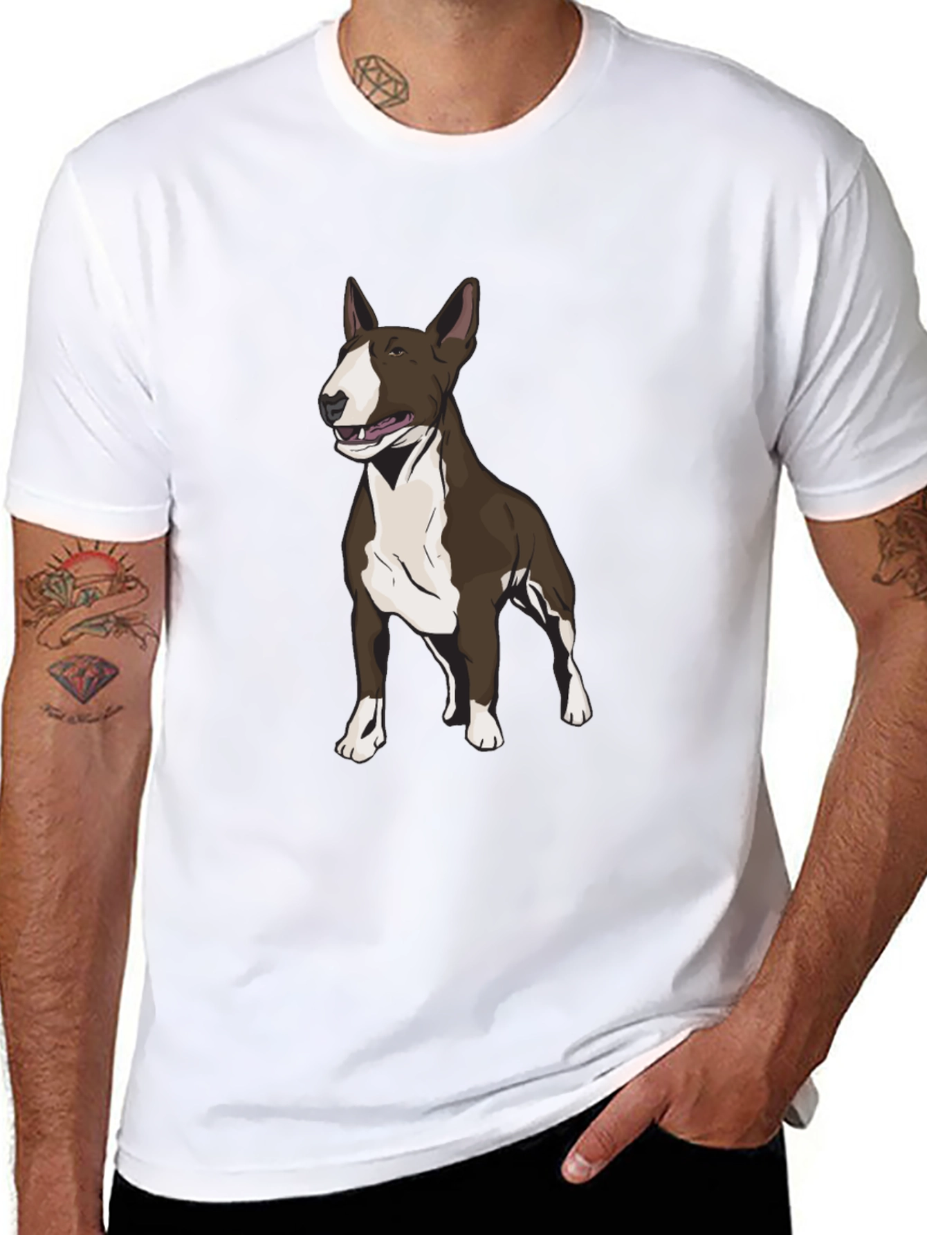 Bull Terrier Graphic Tee - Mens Black T-Shirt