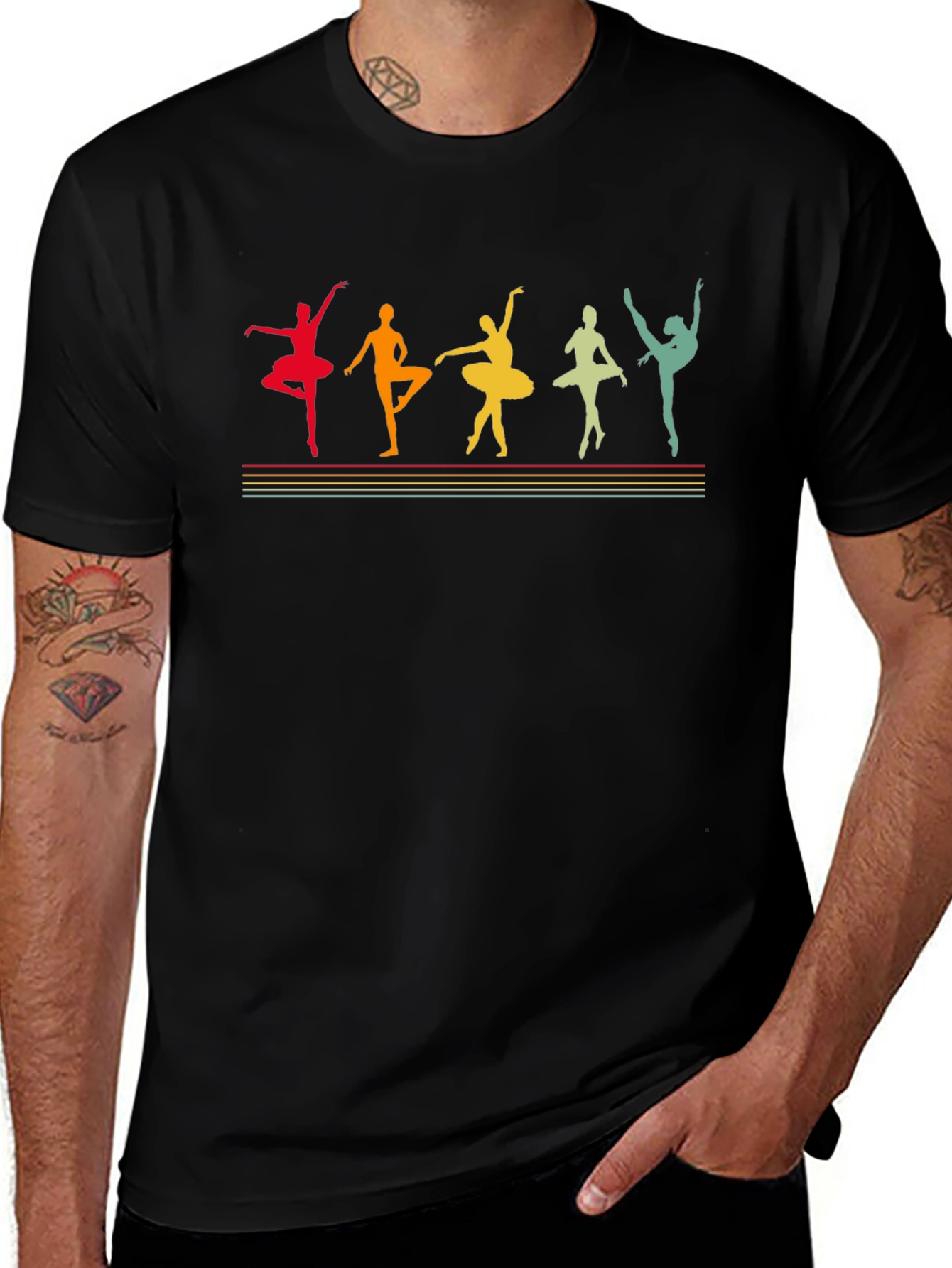 Ballet Dancer Silhouette Graphic T-Shirt