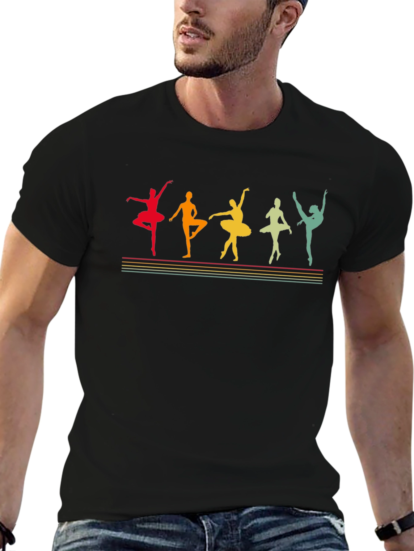 Ballet Dancer Silhouette Graphic T-Shirt