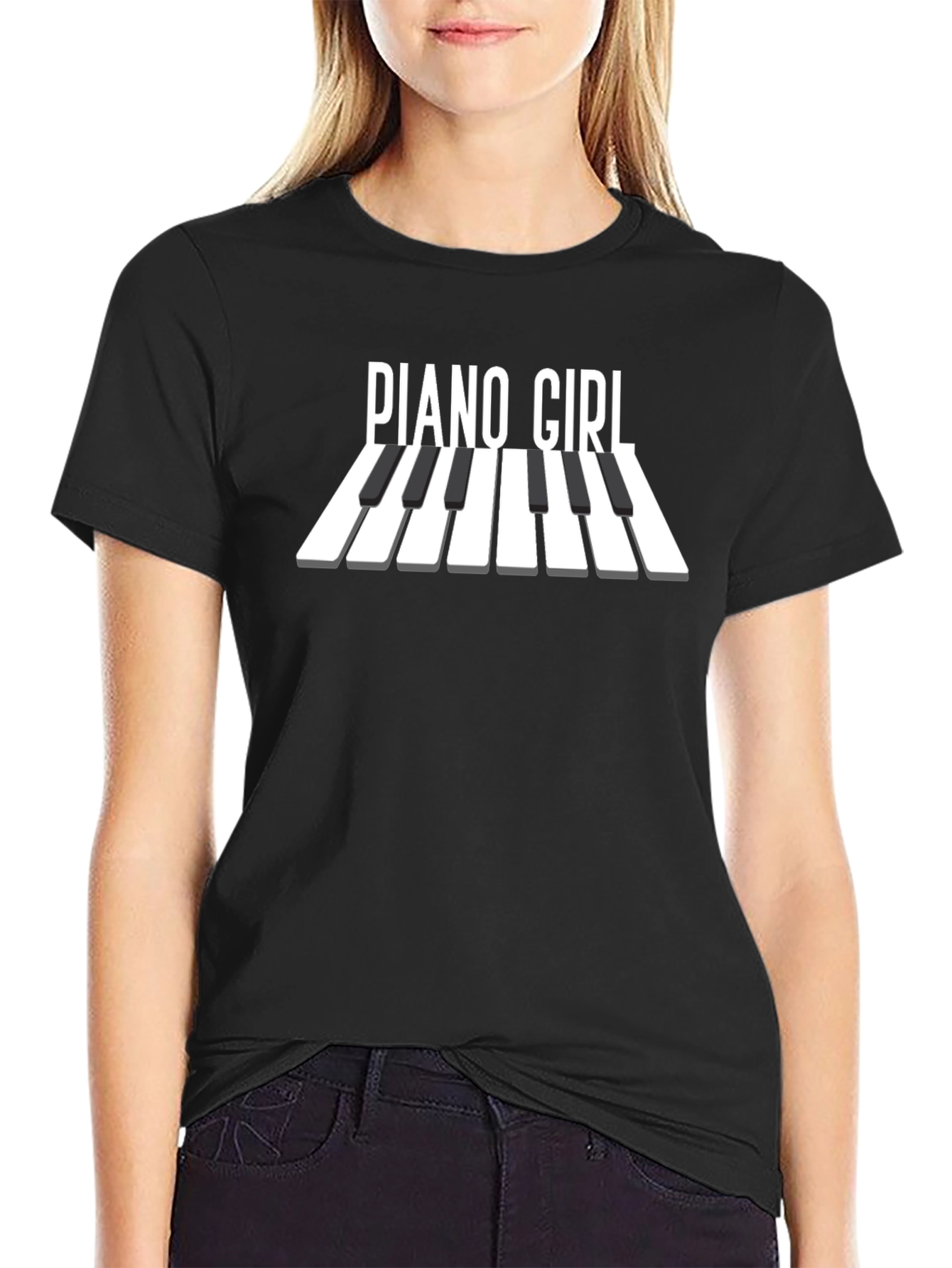Piano Girl T-Shirt - Musicians Apparel
