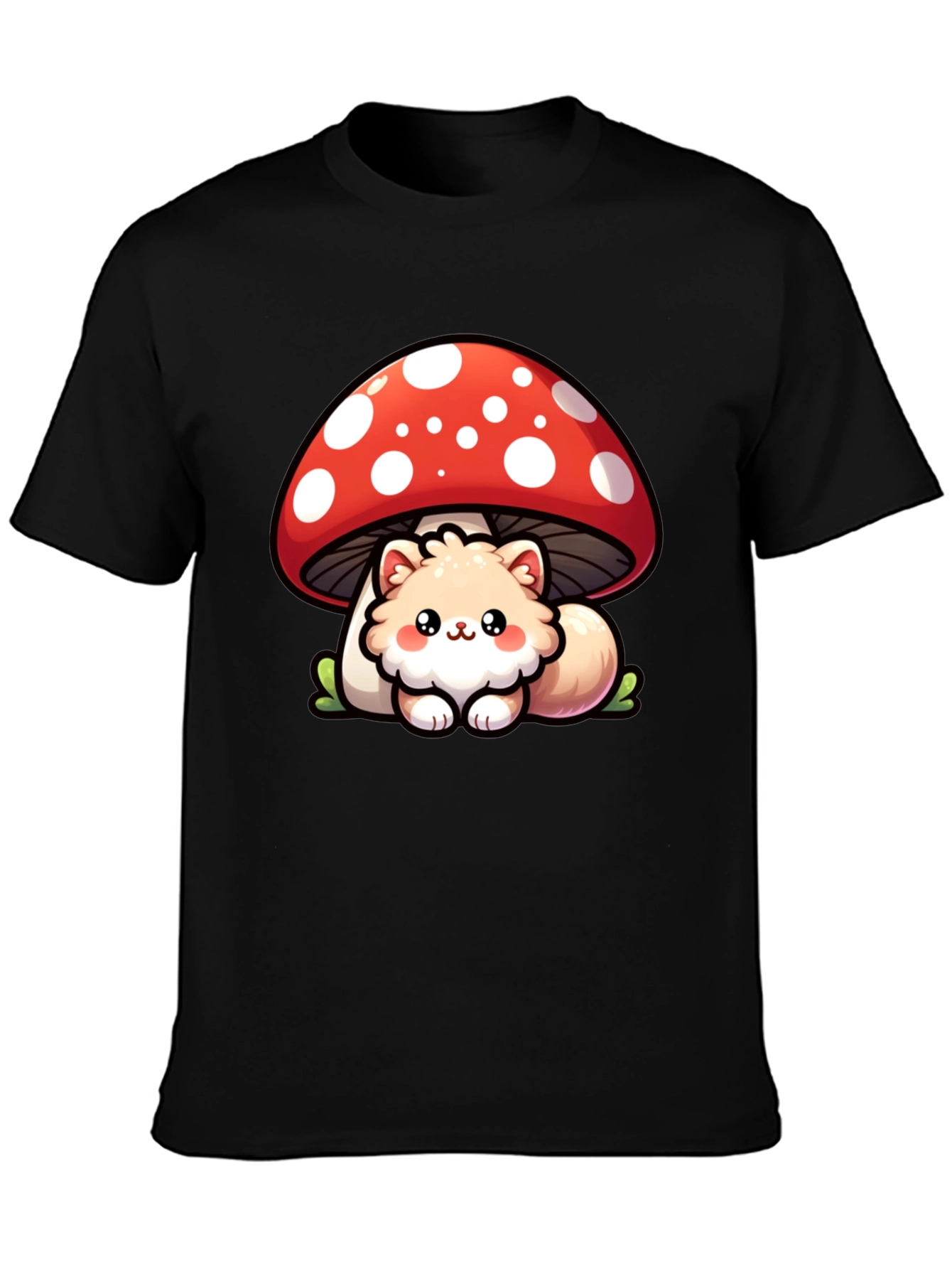 Cute Mushroom Cat T-Shirt - Fun Graphic Tee
