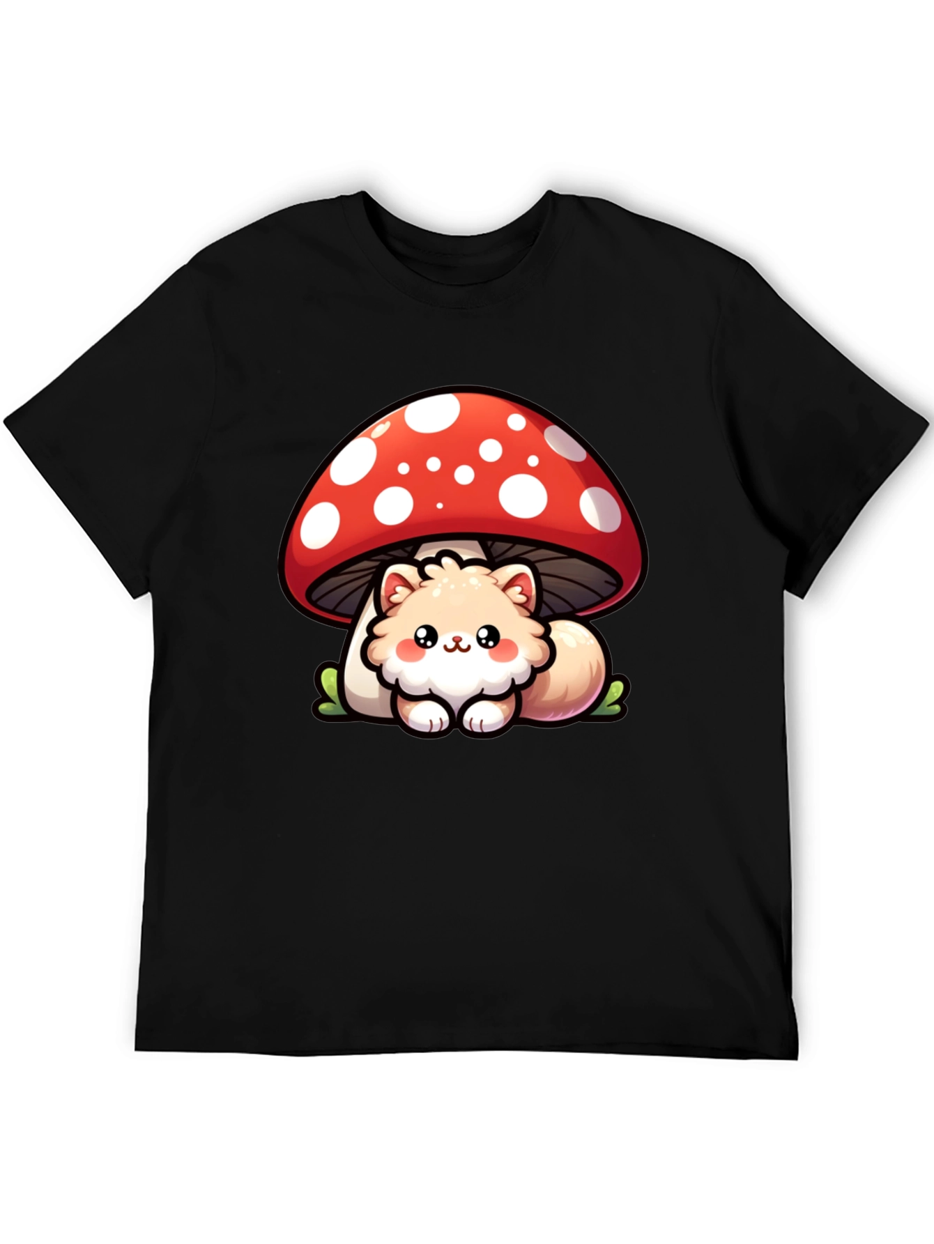 Cute Mushroom Cat T-Shirt - Fun Graphic Tee
