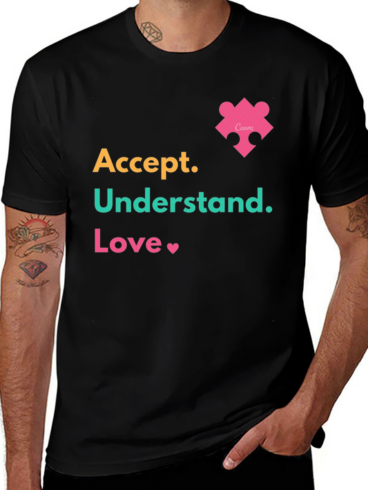 Accept Understand Love Tee Autism Awareness T-Shirt