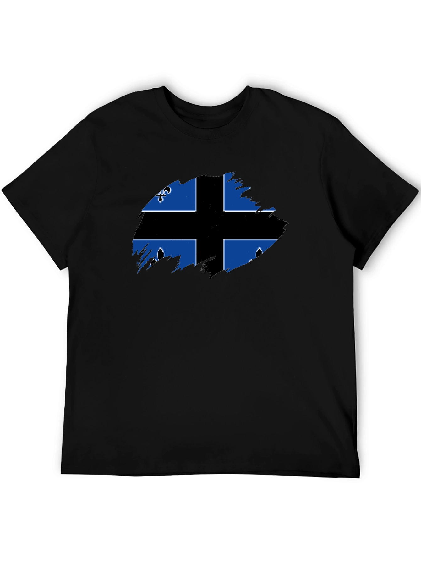 Quebec Flag T-Shirt - Black Graphic Tee