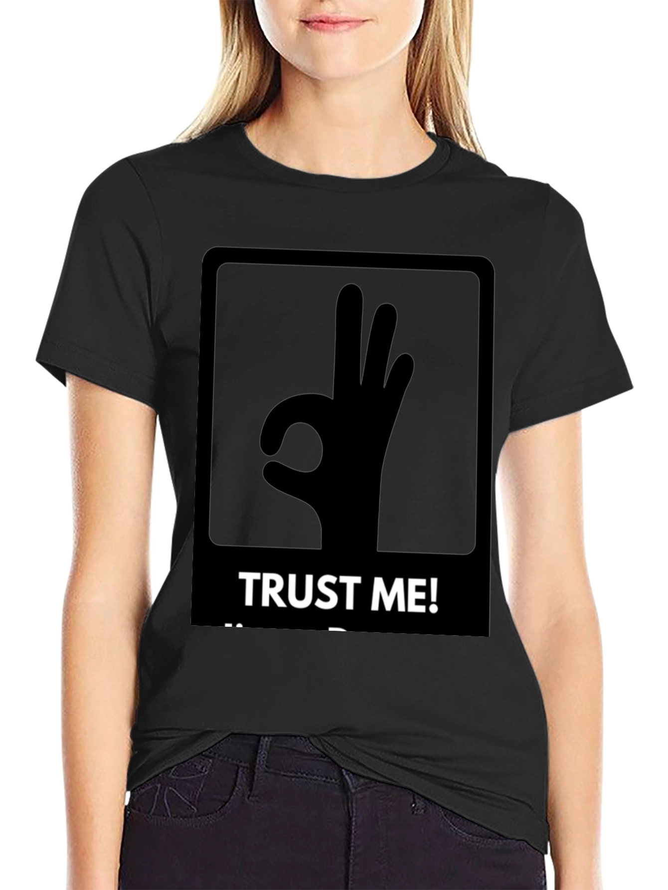 Trust Me OK Hand Sign Graphic T-Shirt