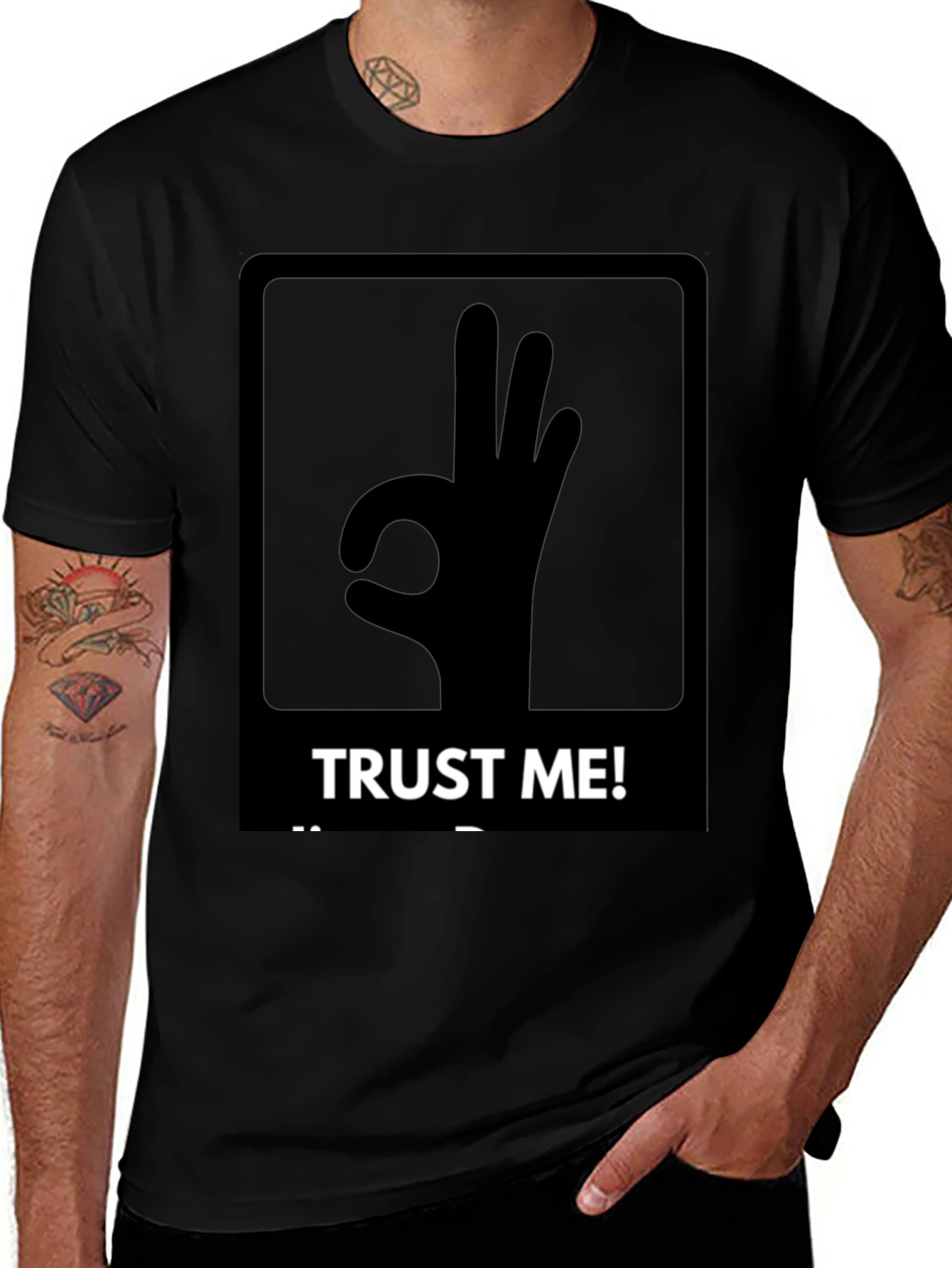 Trust Me OK Hand Sign Graphic T-Shirt