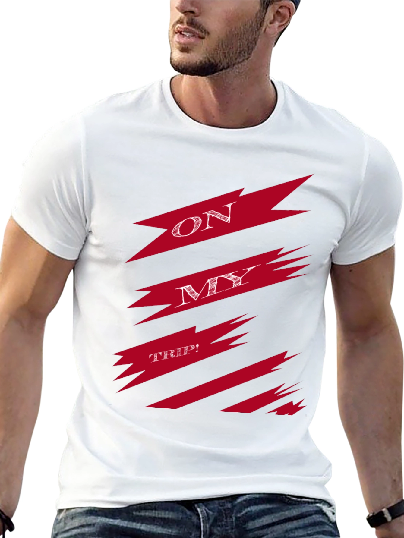 On My Trip Graphic Tee - Stylish Mens T-Shirt