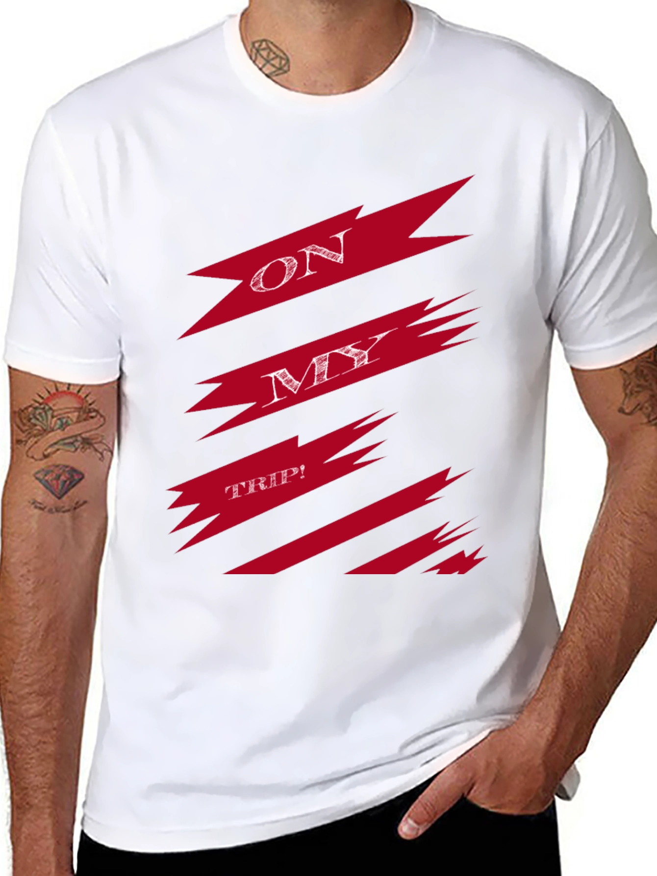 On My Trip Graphic Tee - Stylish Mens T-Shirt