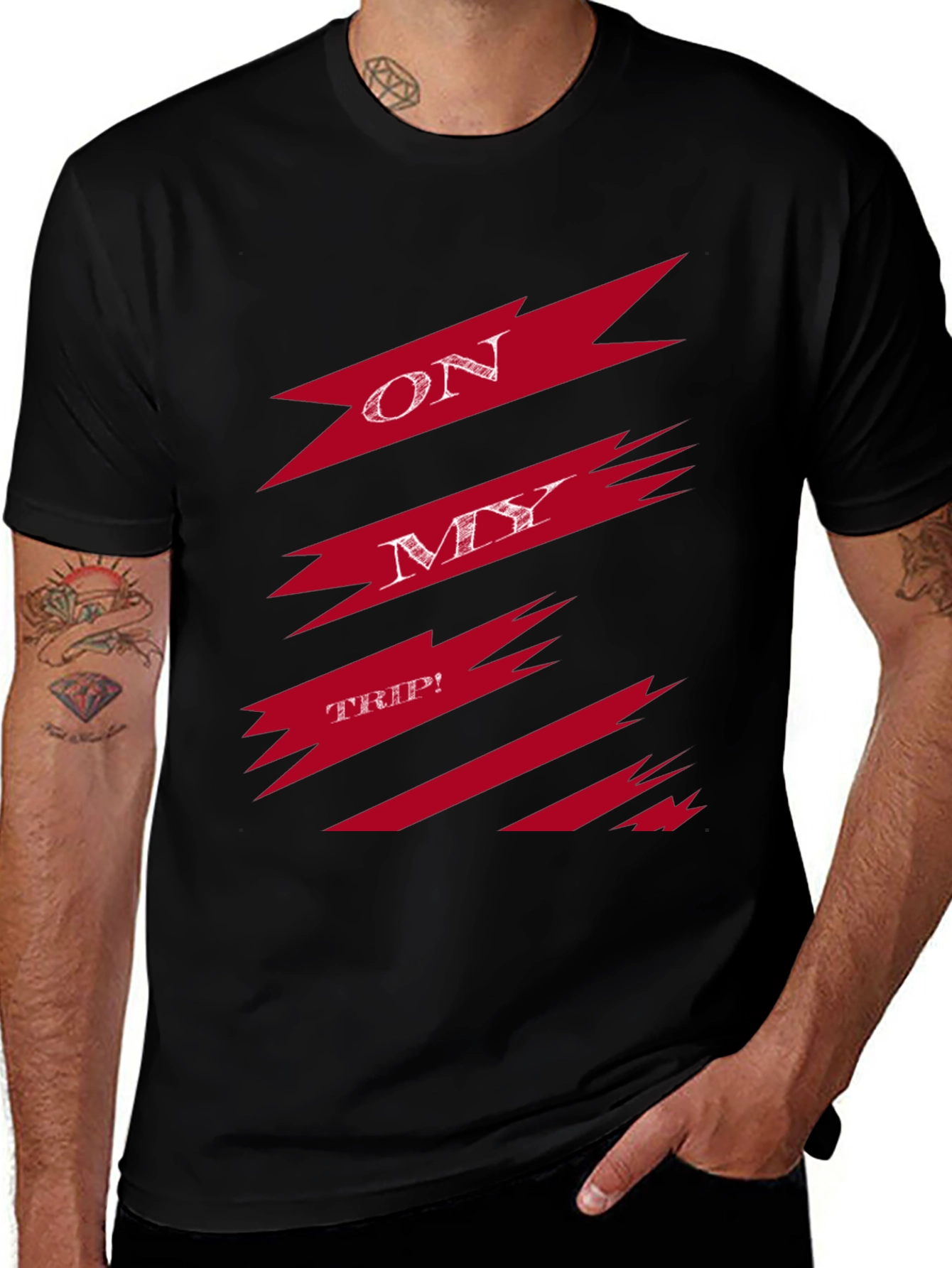 On My Trip Graphic Tee - Stylish Mens T-Shirt