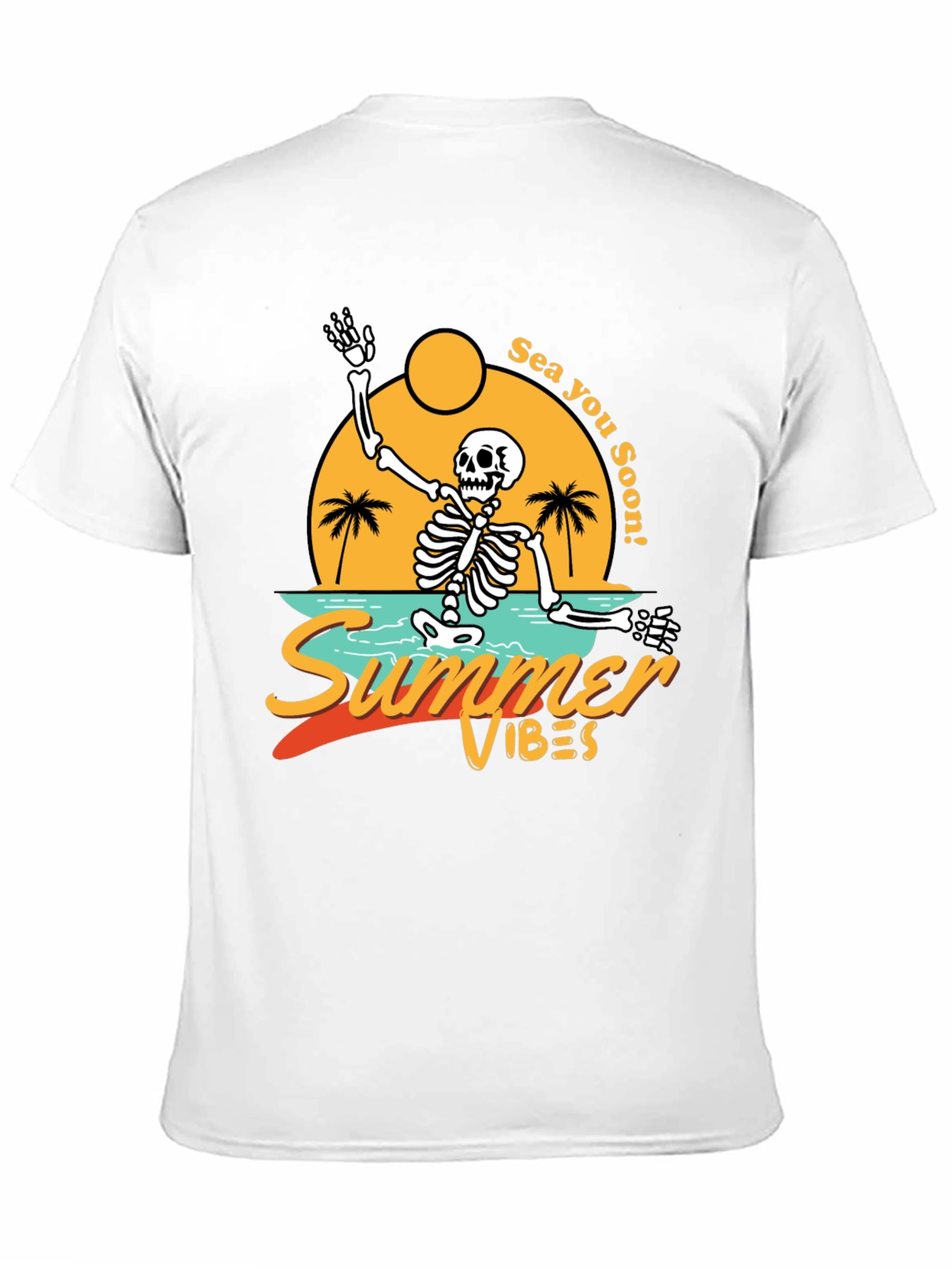 Summer Vibes Skeleton Tee