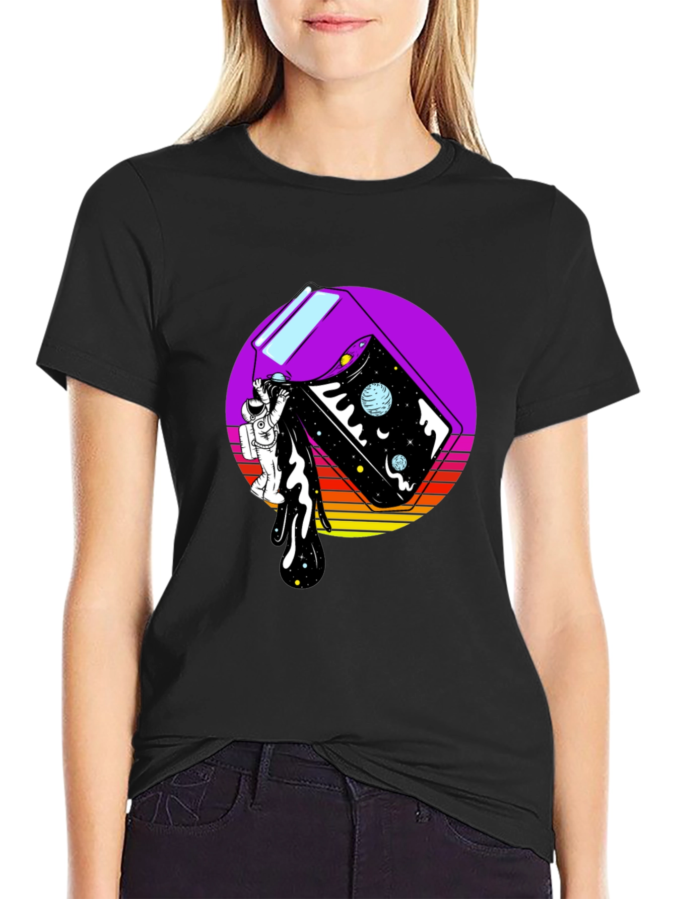 Astronaut Space Milk Graphic Tee