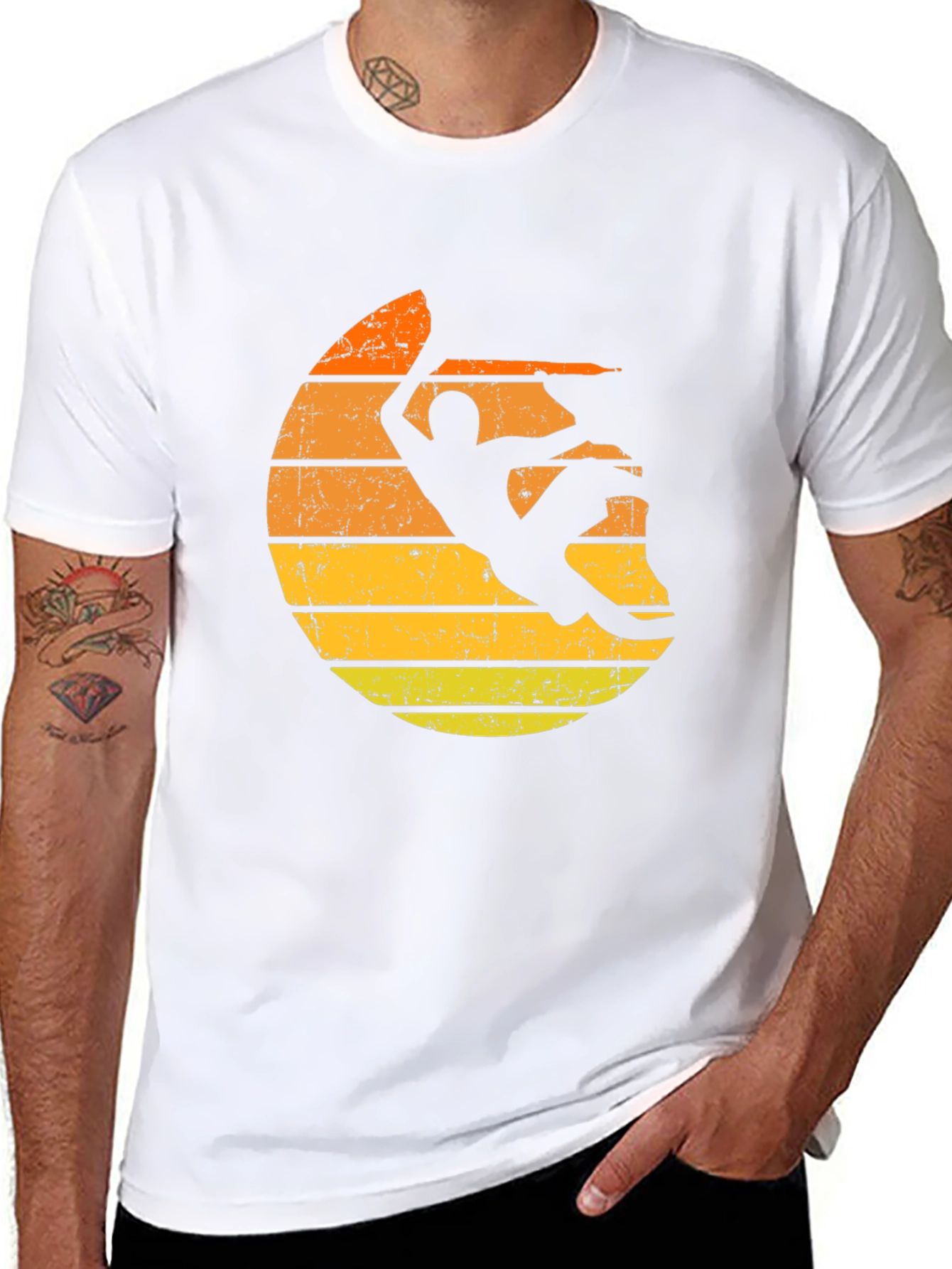 Retro Climbing Sunset Graphic Tee