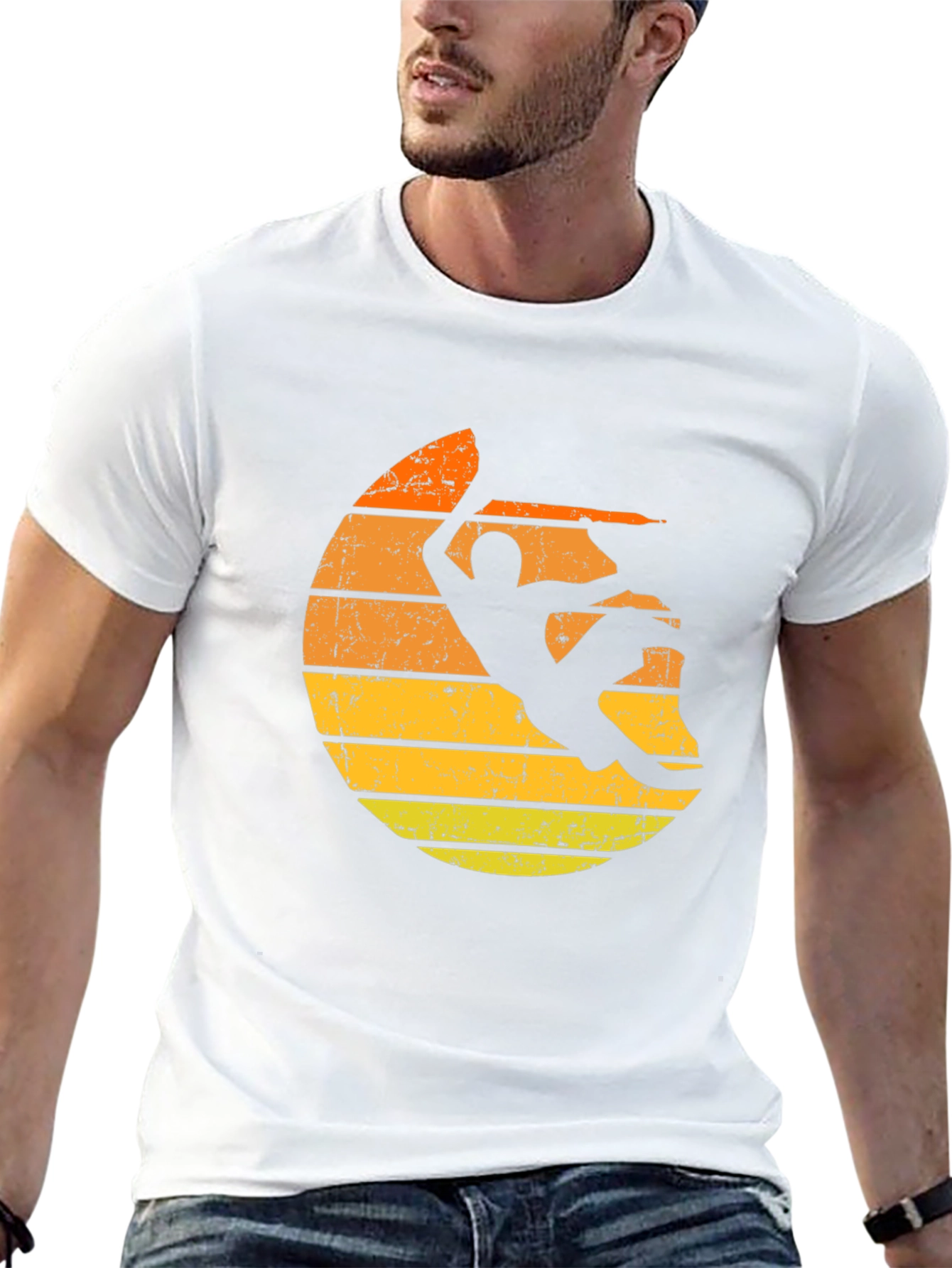 Retro Climbing Sunset Graphic Tee