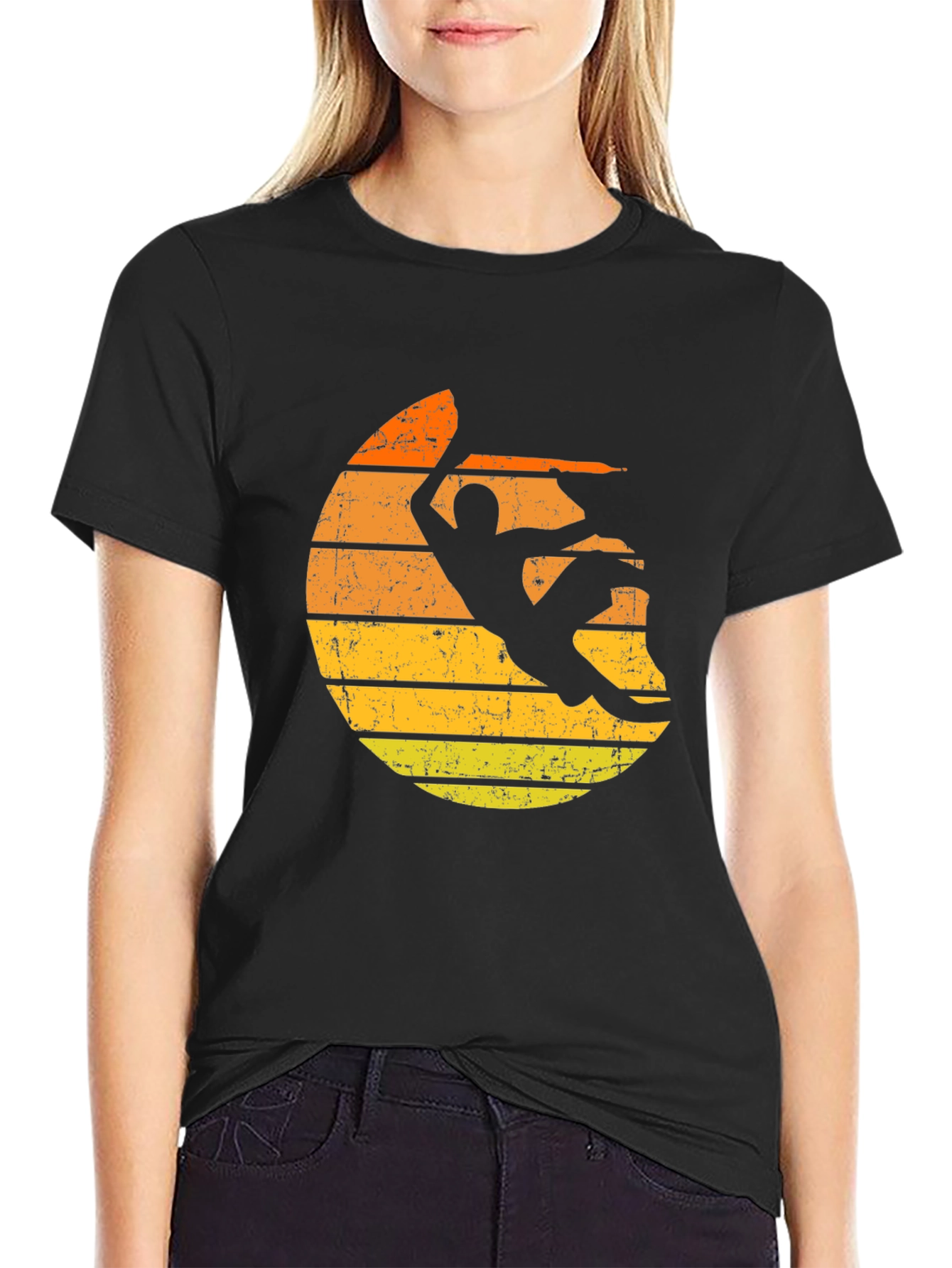 Retro Climbing Sunset Graphic Tee