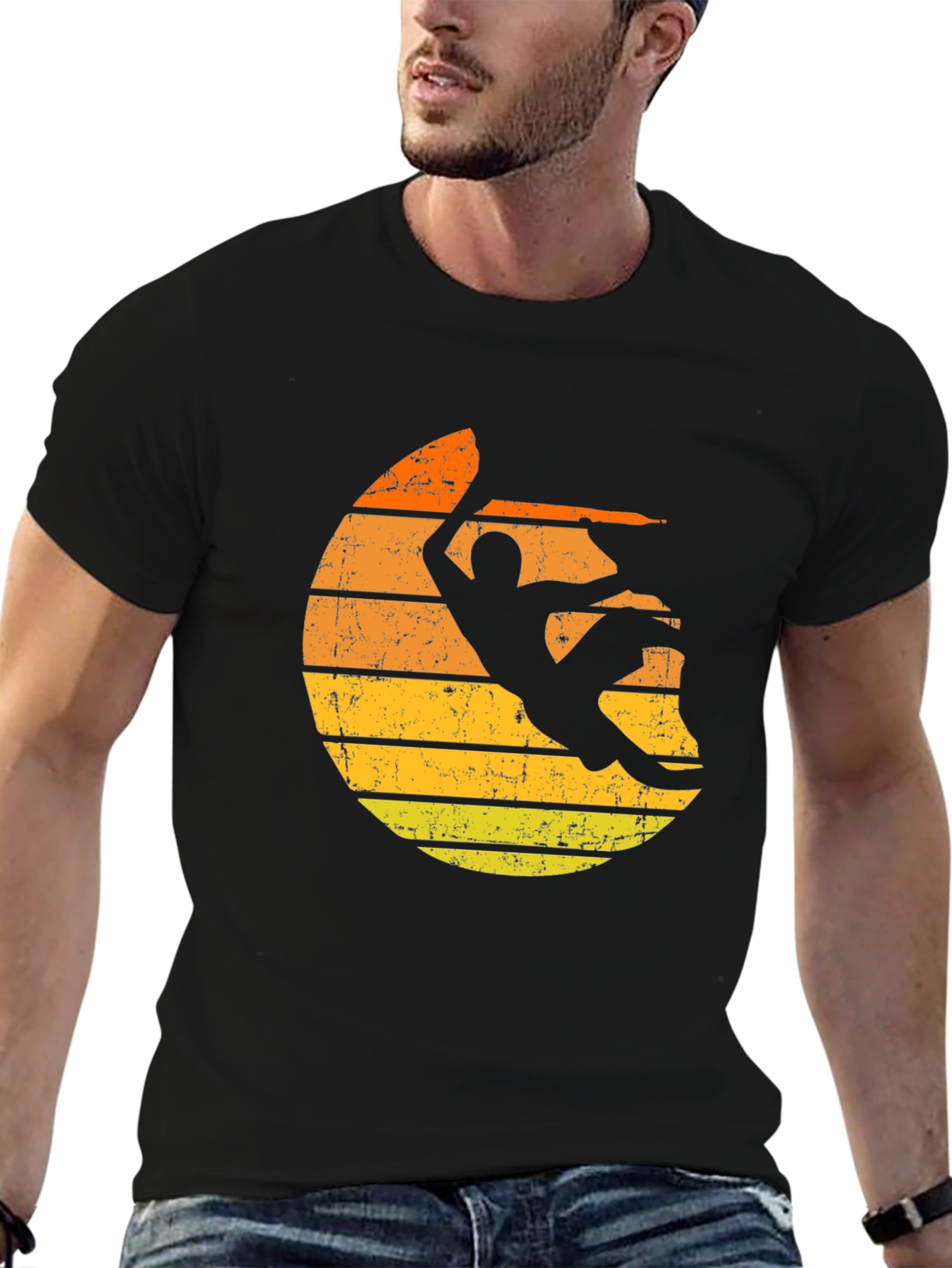 Retro Climbing Sunset Graphic Tee