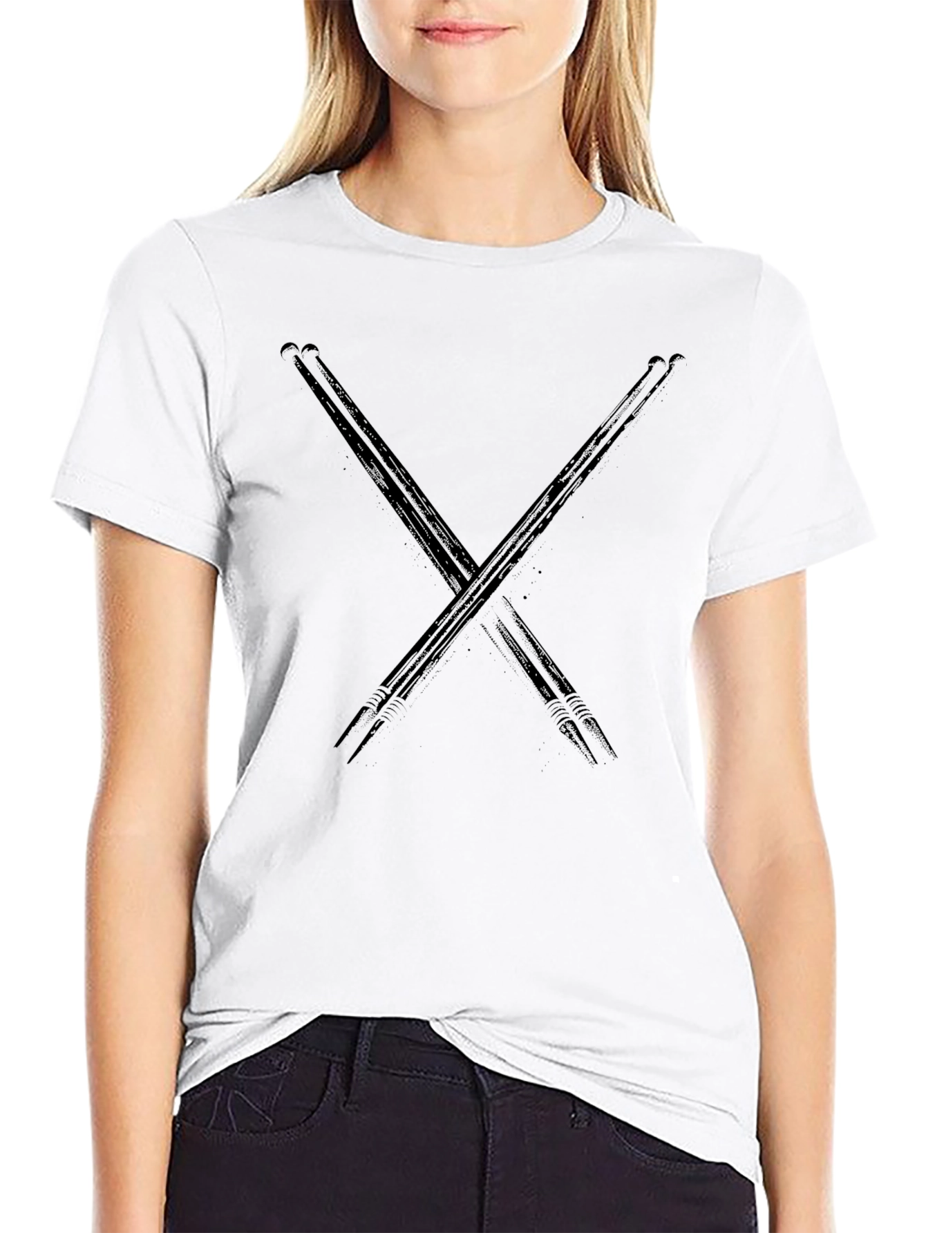 Drumsticks Graphic Black Tee