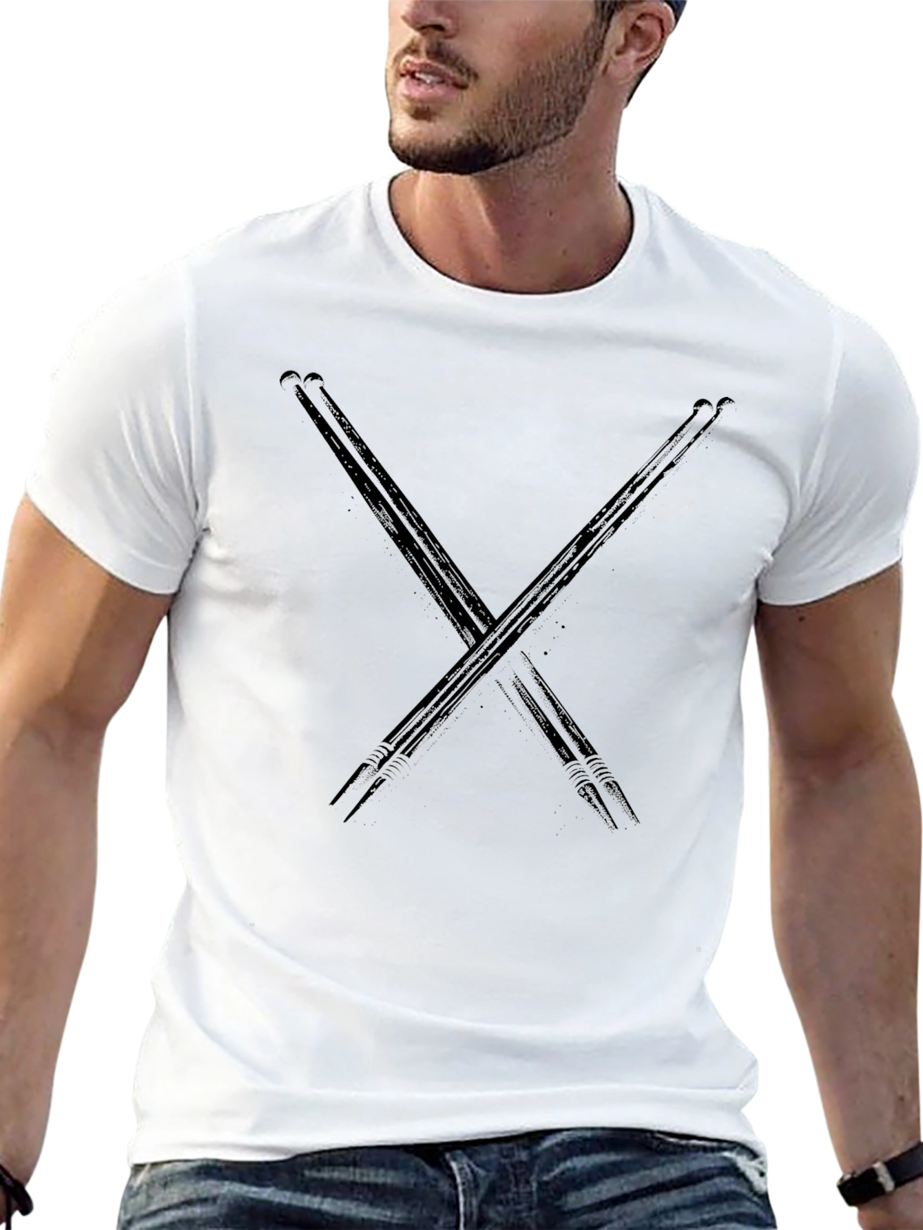 Drumsticks Graphic Black Tee