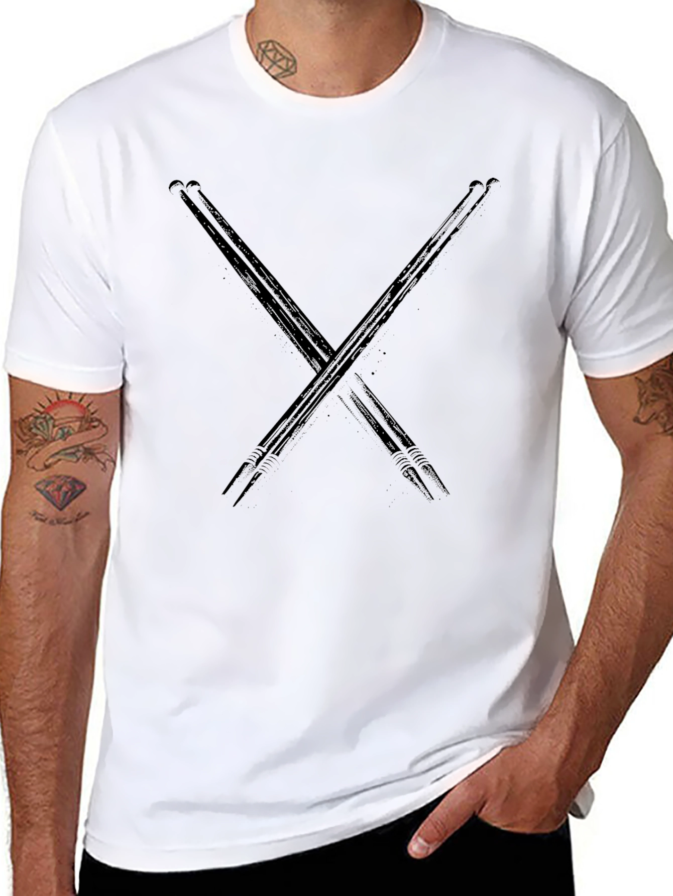 Drumsticks Graphic Black Tee
