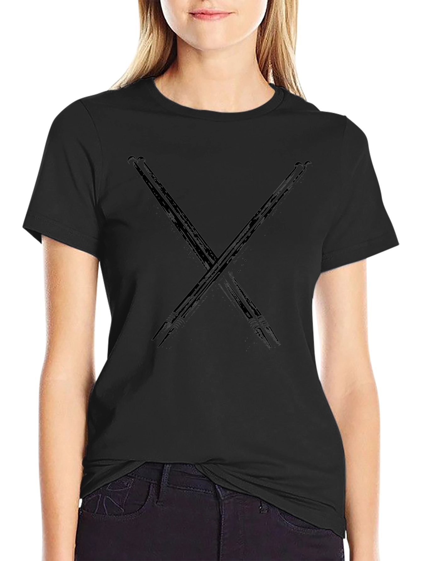 Drumsticks Graphic Black Tee