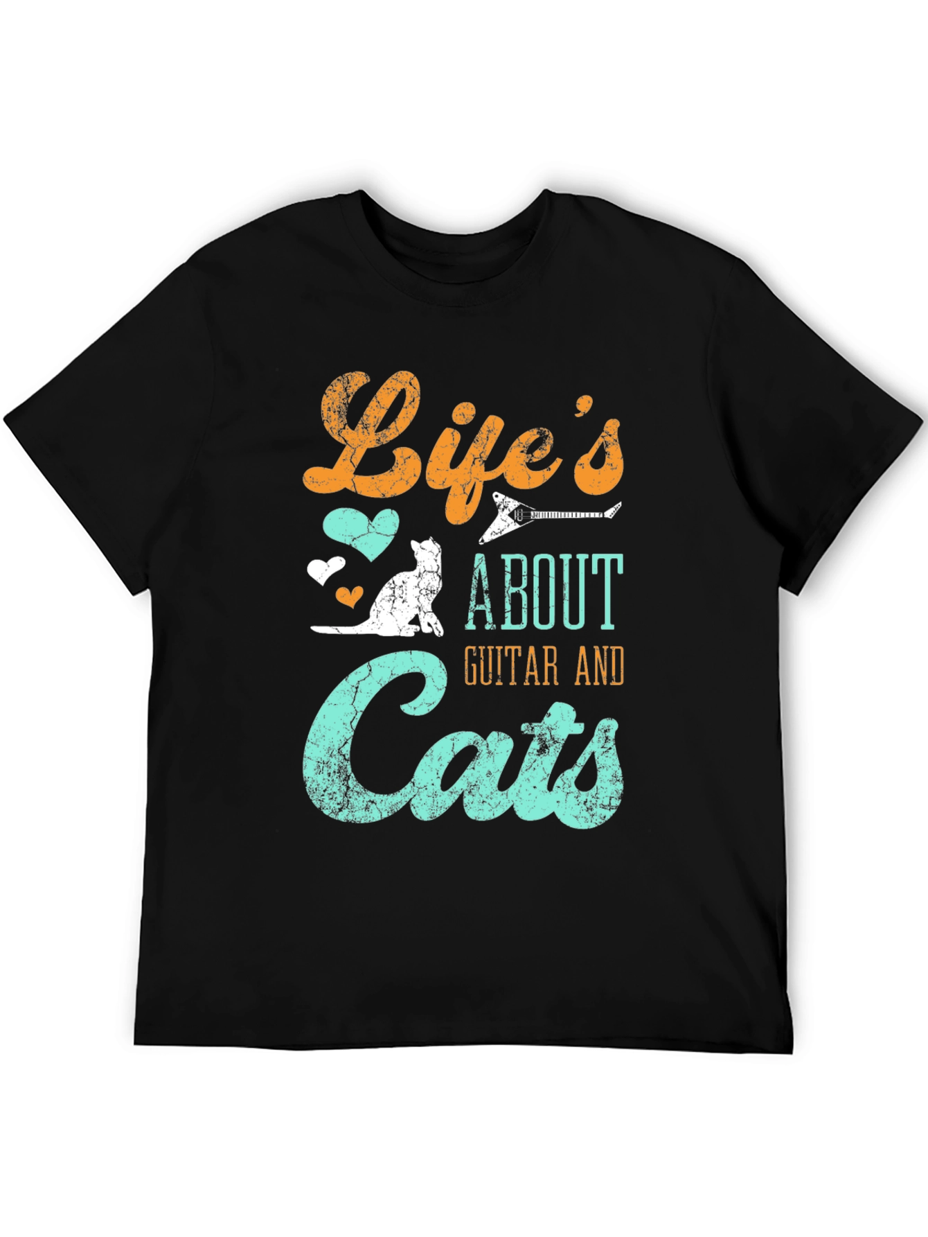 Lifes About Guitar & Cats T-Shirt