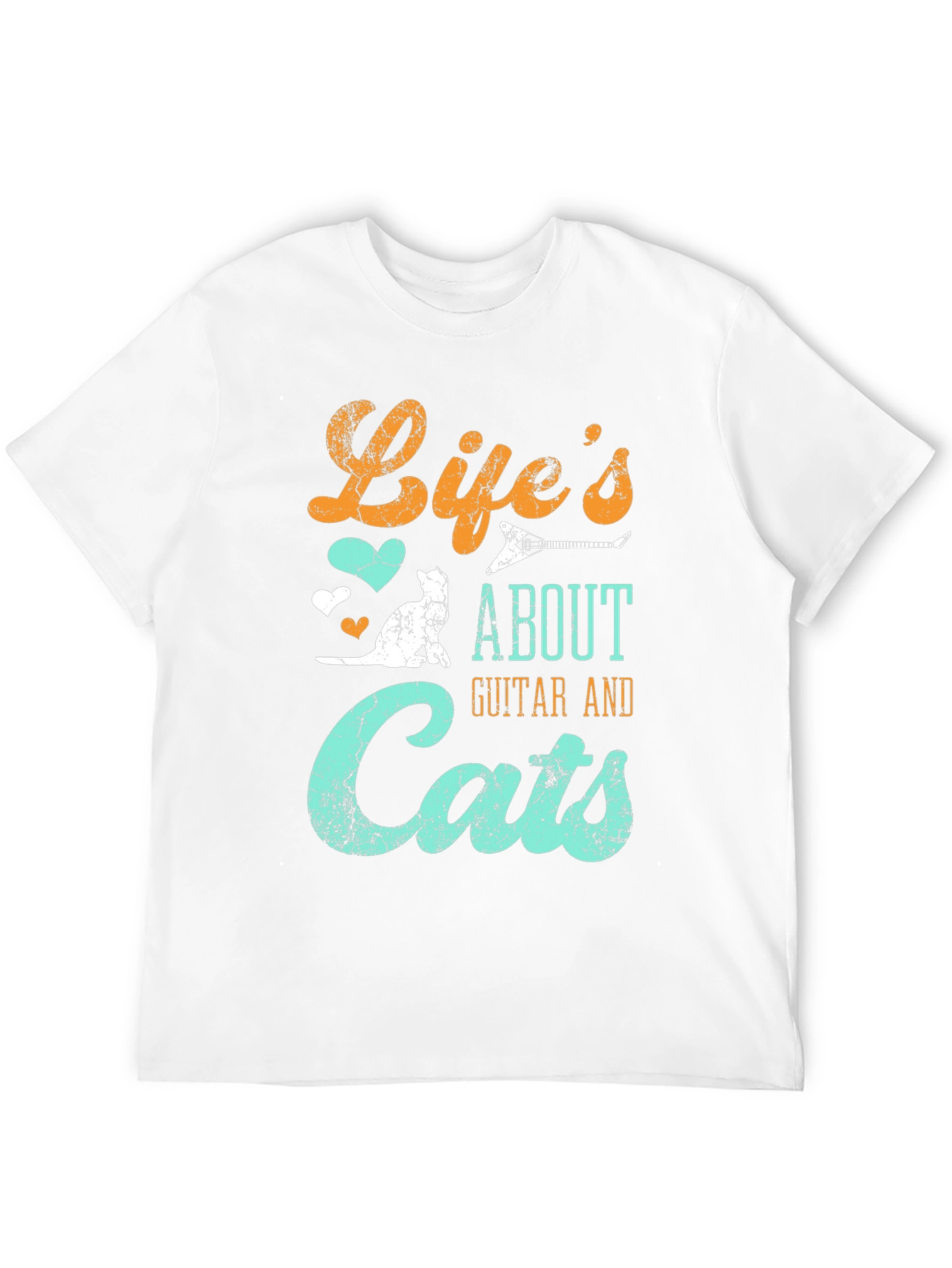 Lifes About Guitar & Cats T-Shirt