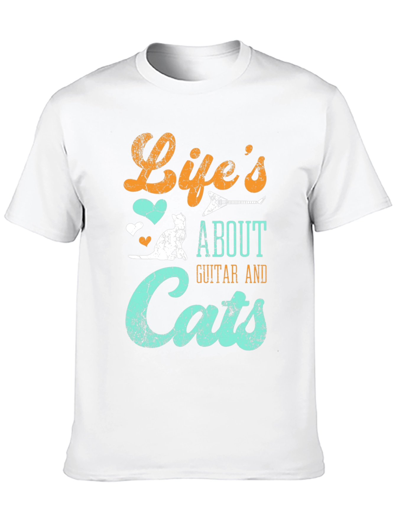 Lifes About Guitar & Cats T-Shirt