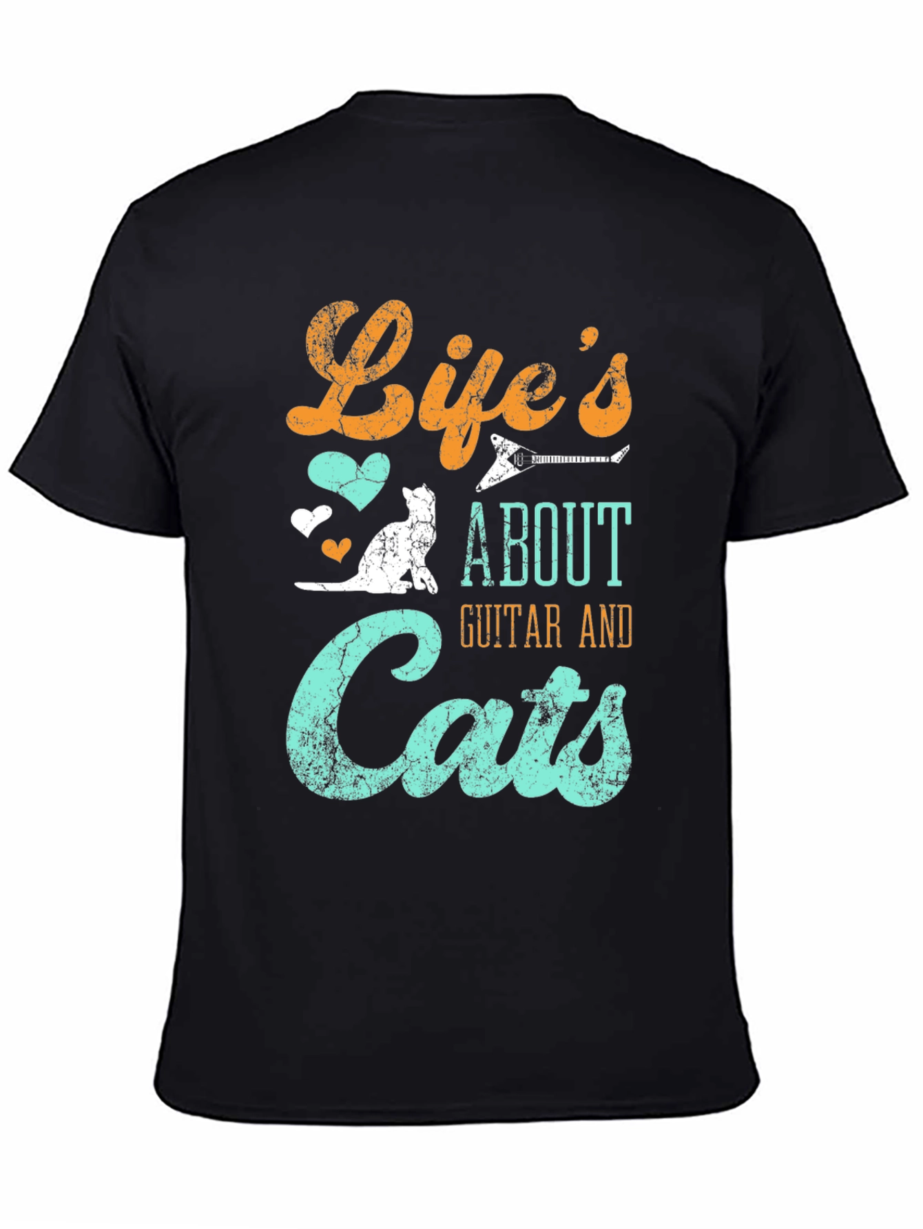 Lifes About Guitar & Cats T-Shirt