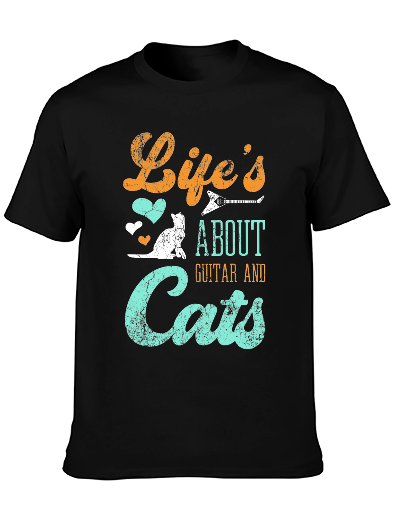 Lifes About Guitar & Cats T-Shirt