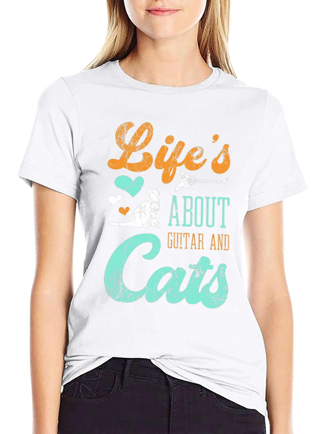 Lifes About Guitar & Cats T-Shirt