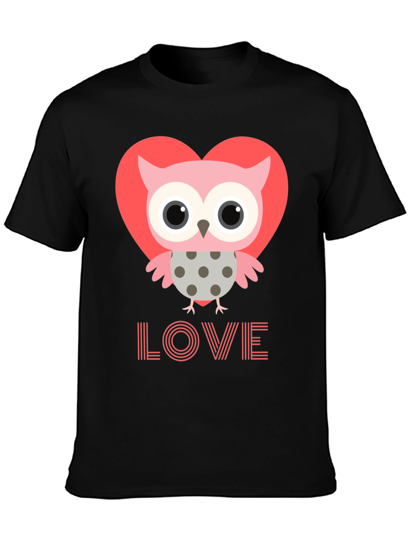 Owl Love Graphic Tee - Mens Black T-Shirt