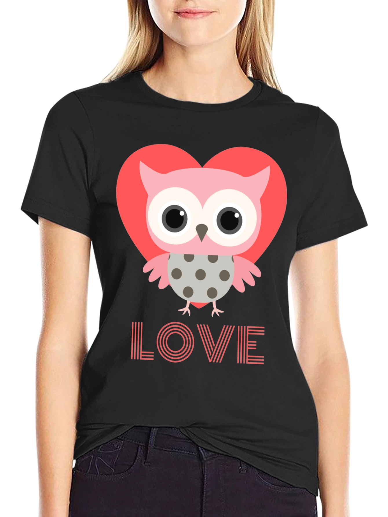 Owl Love Graphic Tee - Mens Black T-Shirt